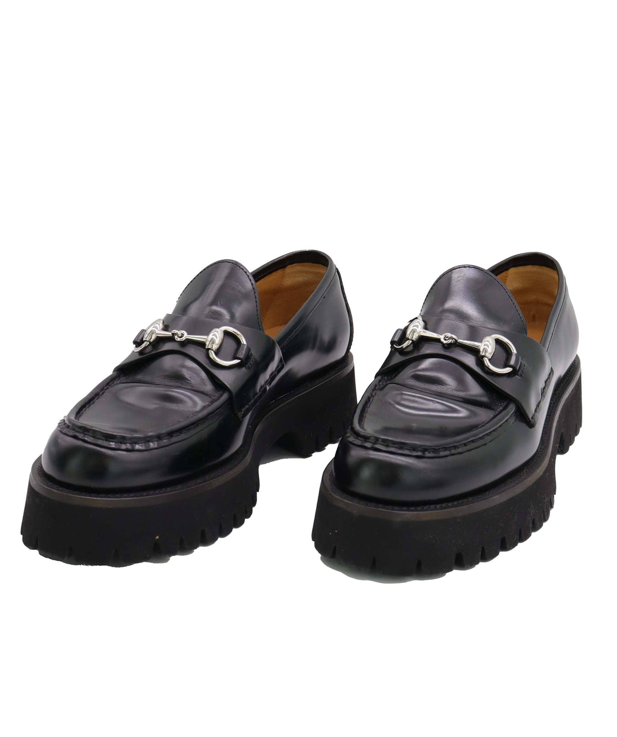 Gucci Gucci Black Leather Horsebit Loafers Size 39 AGC3558