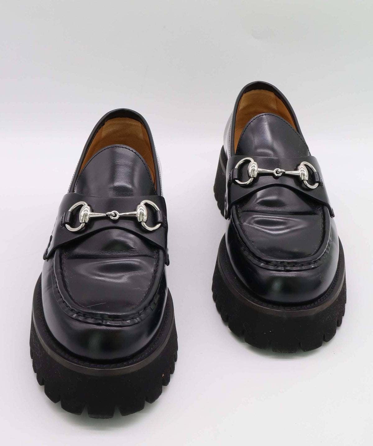 Gucci Gucci Black Leather Horsebit Loafers Size 39 AGC3558