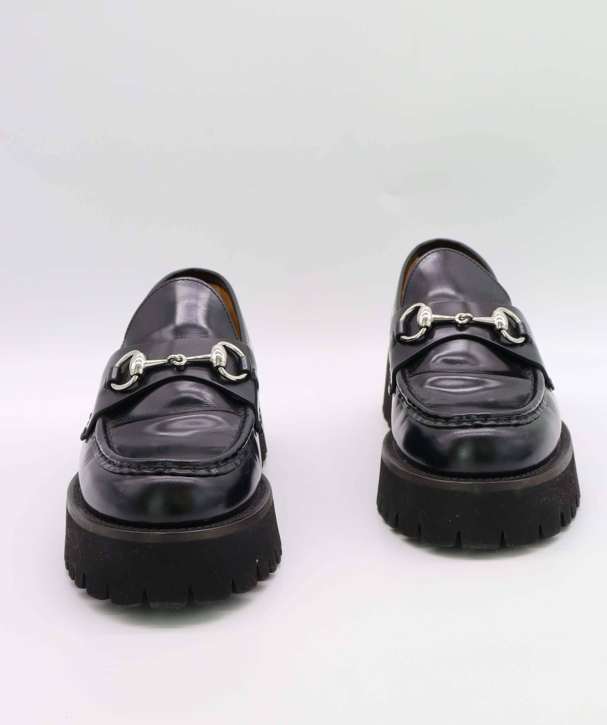 Gucci Gucci Black Leather Horsebit Loafers Size 39 AGC3558