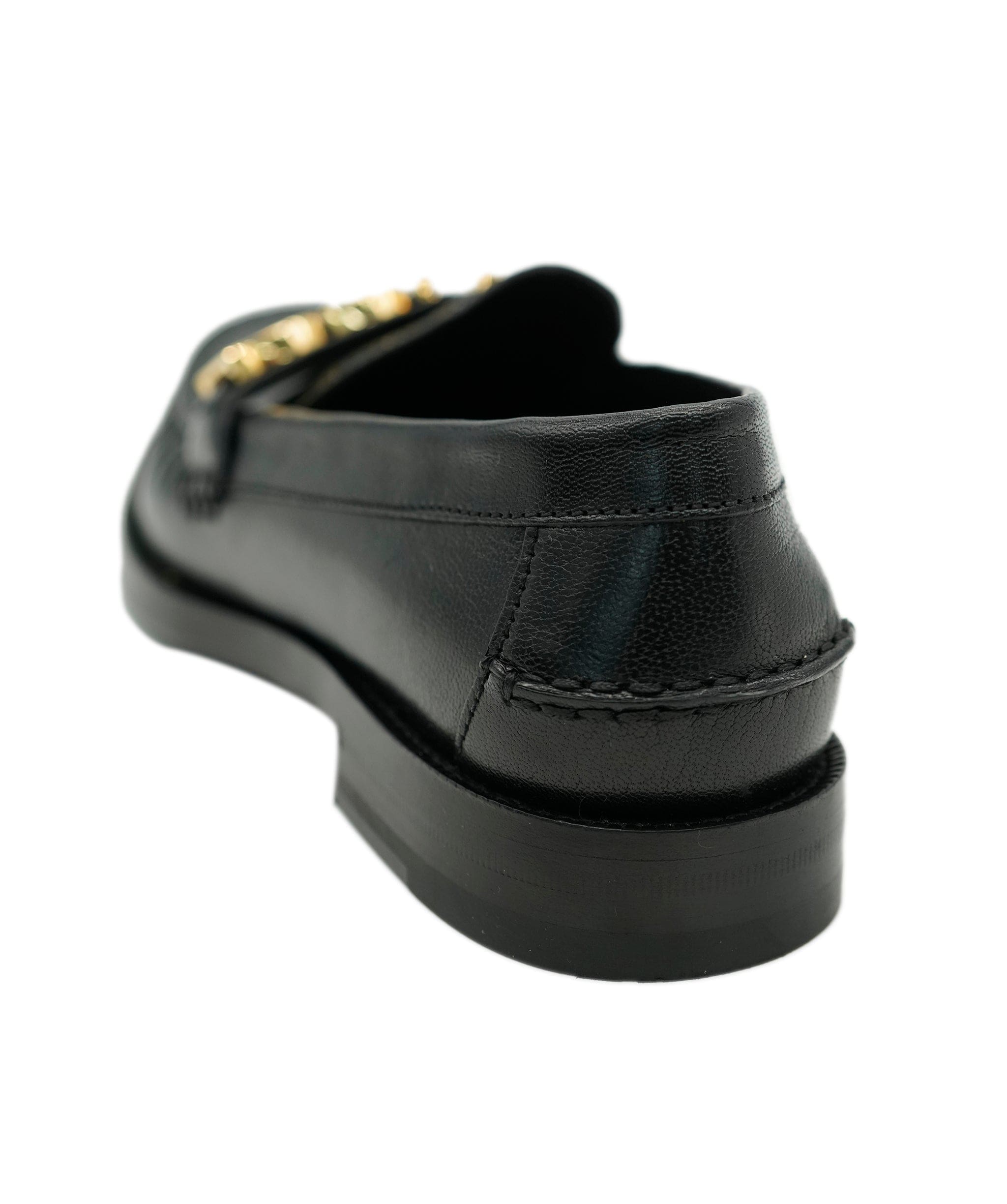 Gucci Gucci black loafers with gold details 38.5 AJL0193