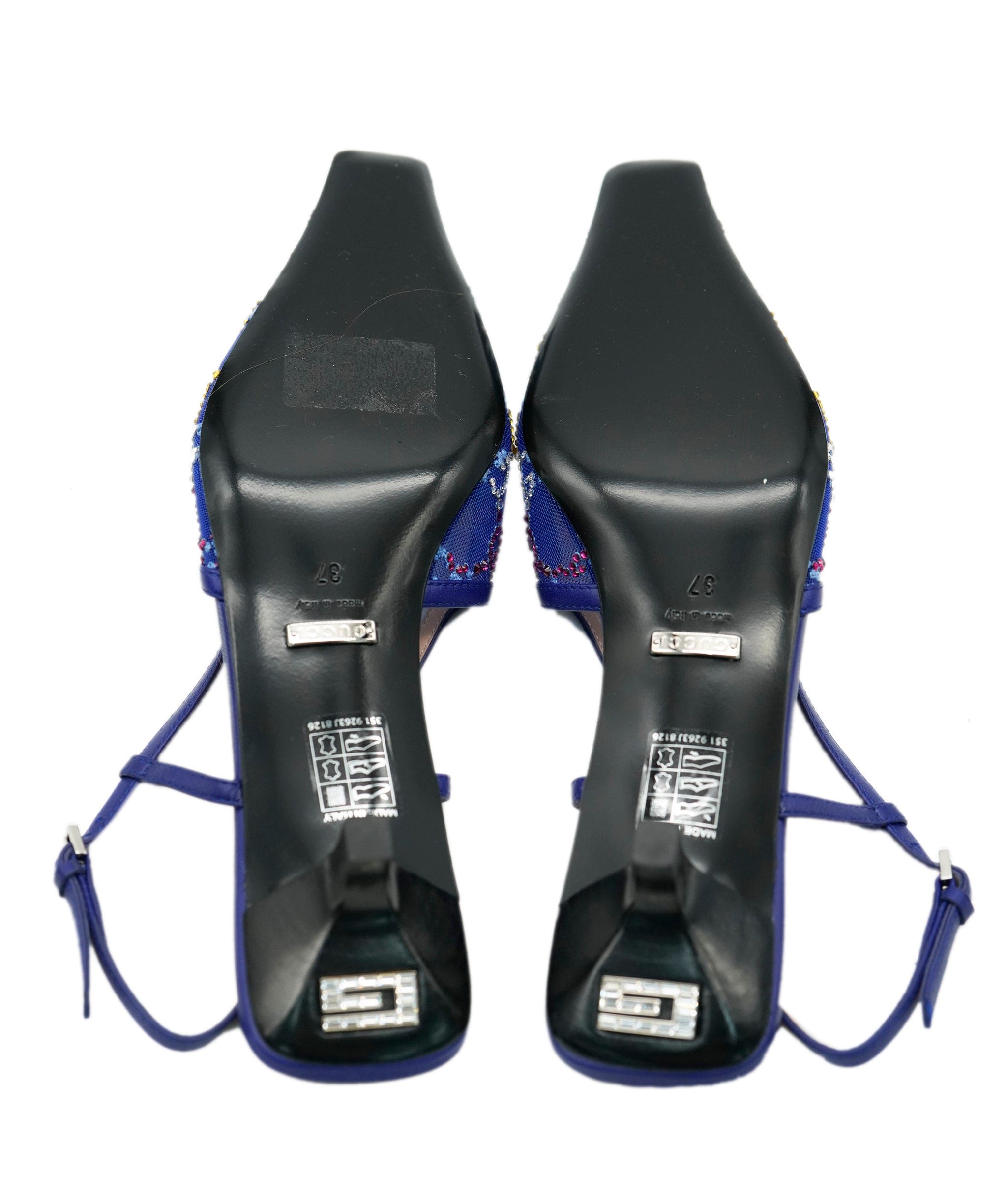 Gucci Gucci Blue Diamonte GG Kitten Heels ALC1979