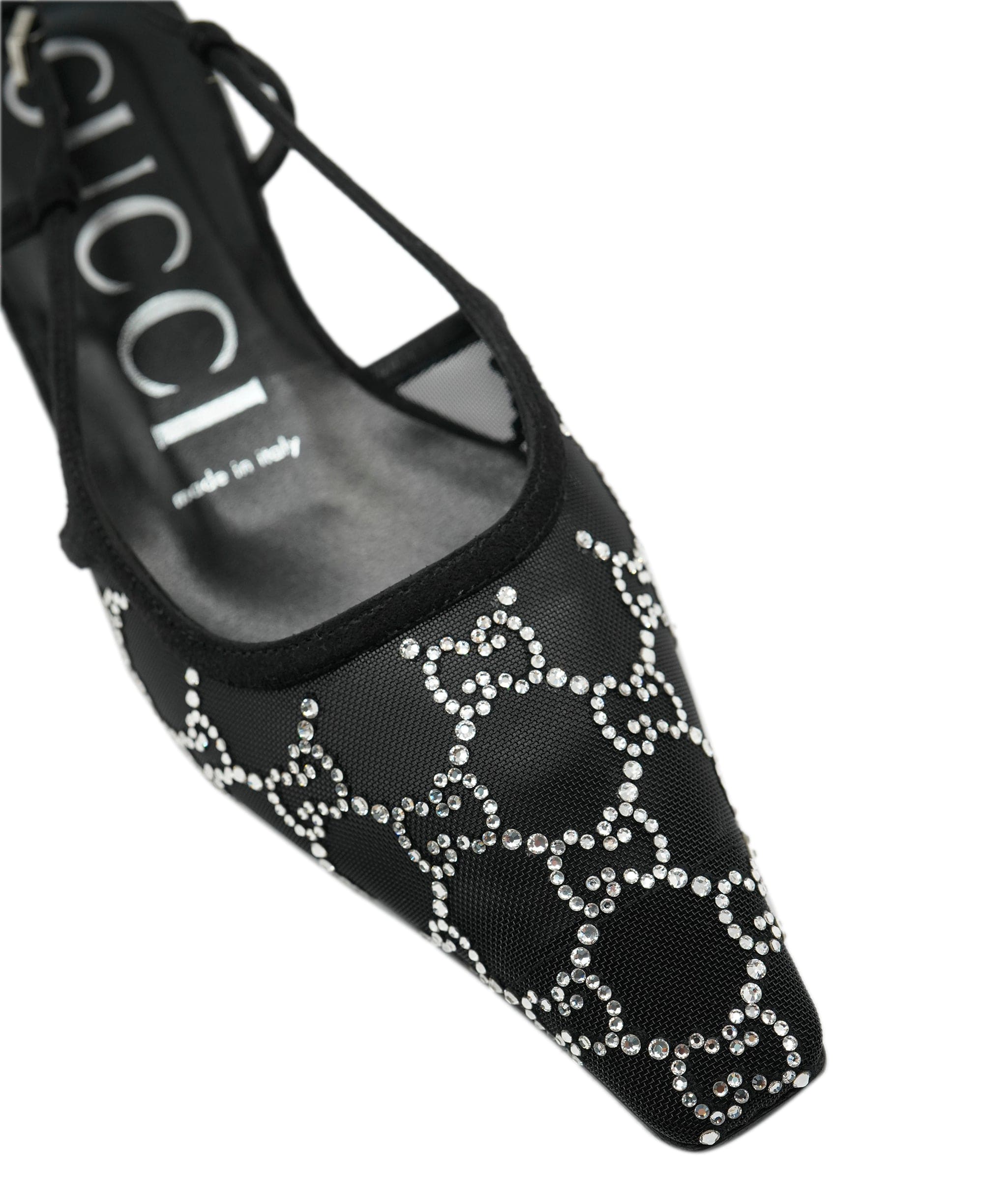 Gucci Gucci GG Diamonte Black Flats 37.5  ALC2645