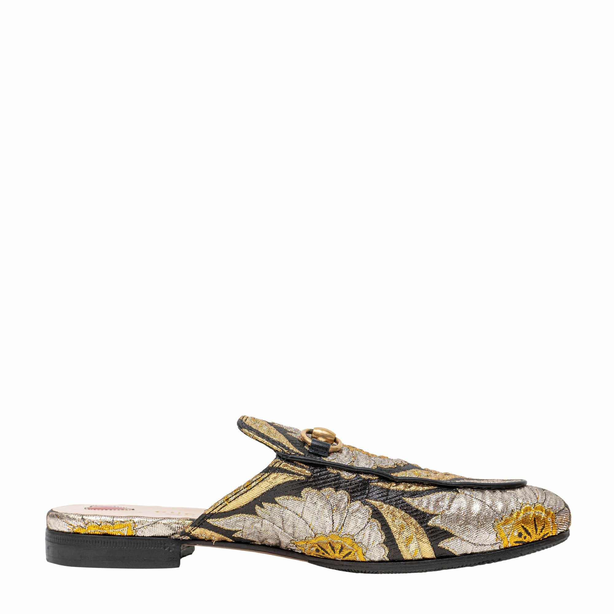 Gucci Jacquard Princetown Mules 36.5 SYCH081
