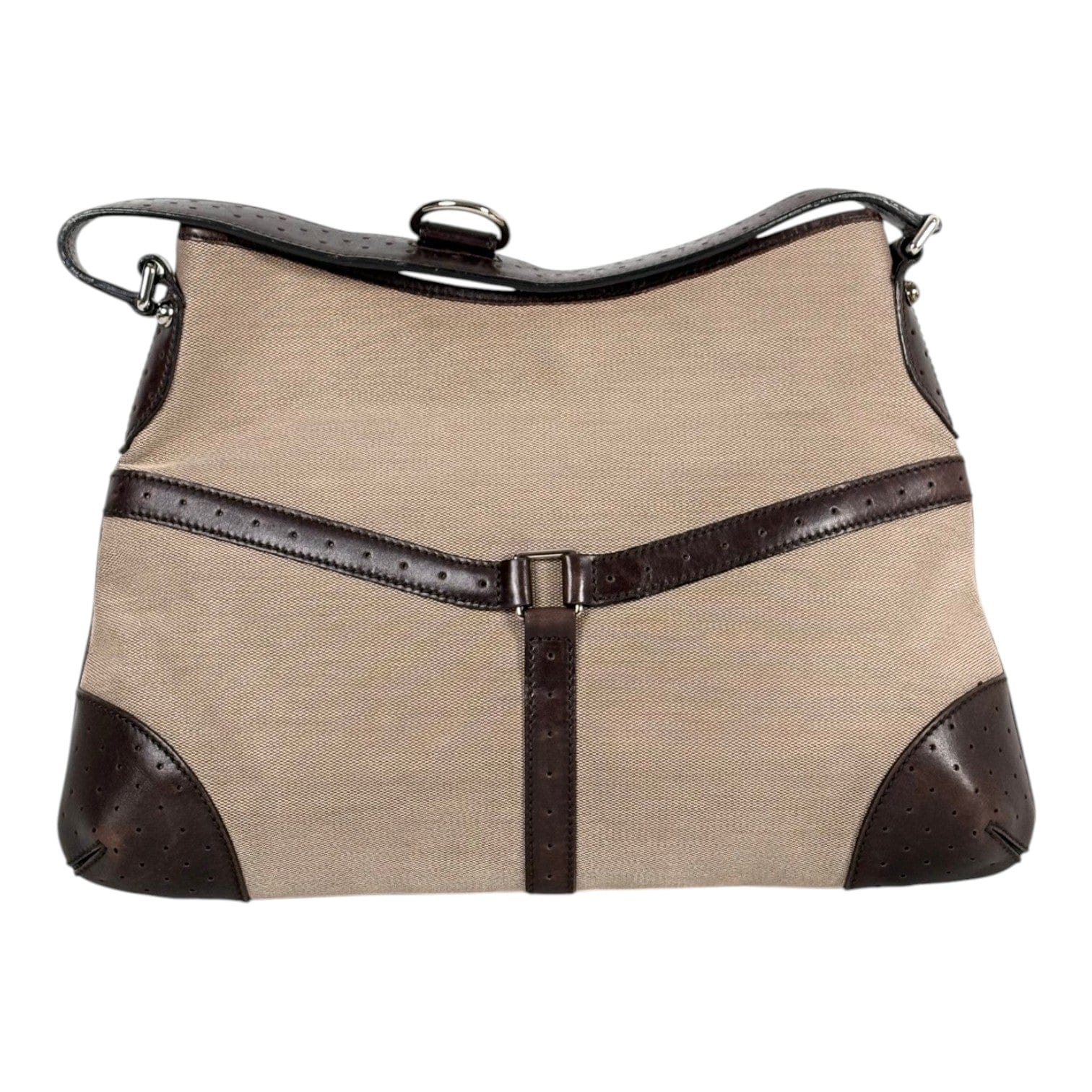 Gucci Gucci Beige Canvas Shoulder Bag