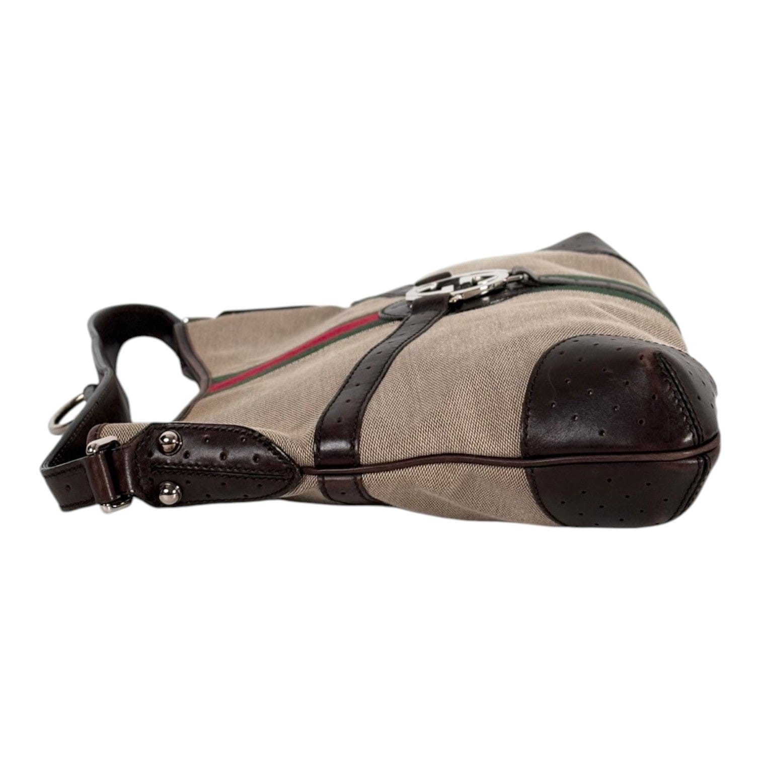 Gucci Gucci Beige Canvas Shoulder Bag