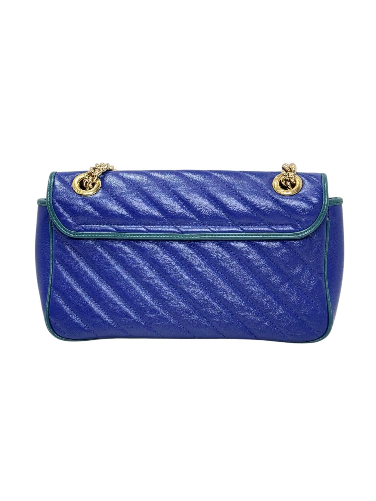 Gucci Gucci Blue Marmot with Green Trim Bag