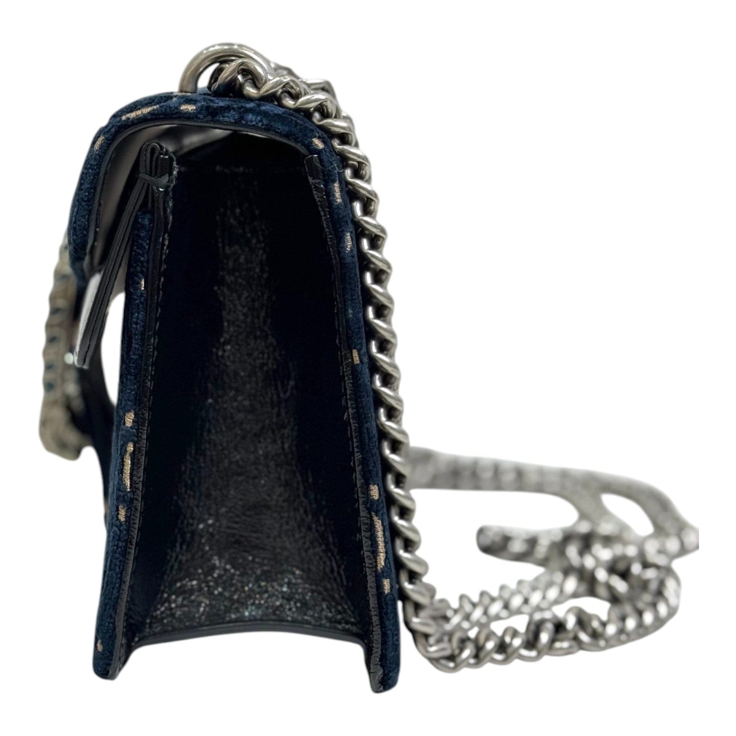 Gucci Gucci Dionysus Small Blue/Black Suede with Crystal Bag