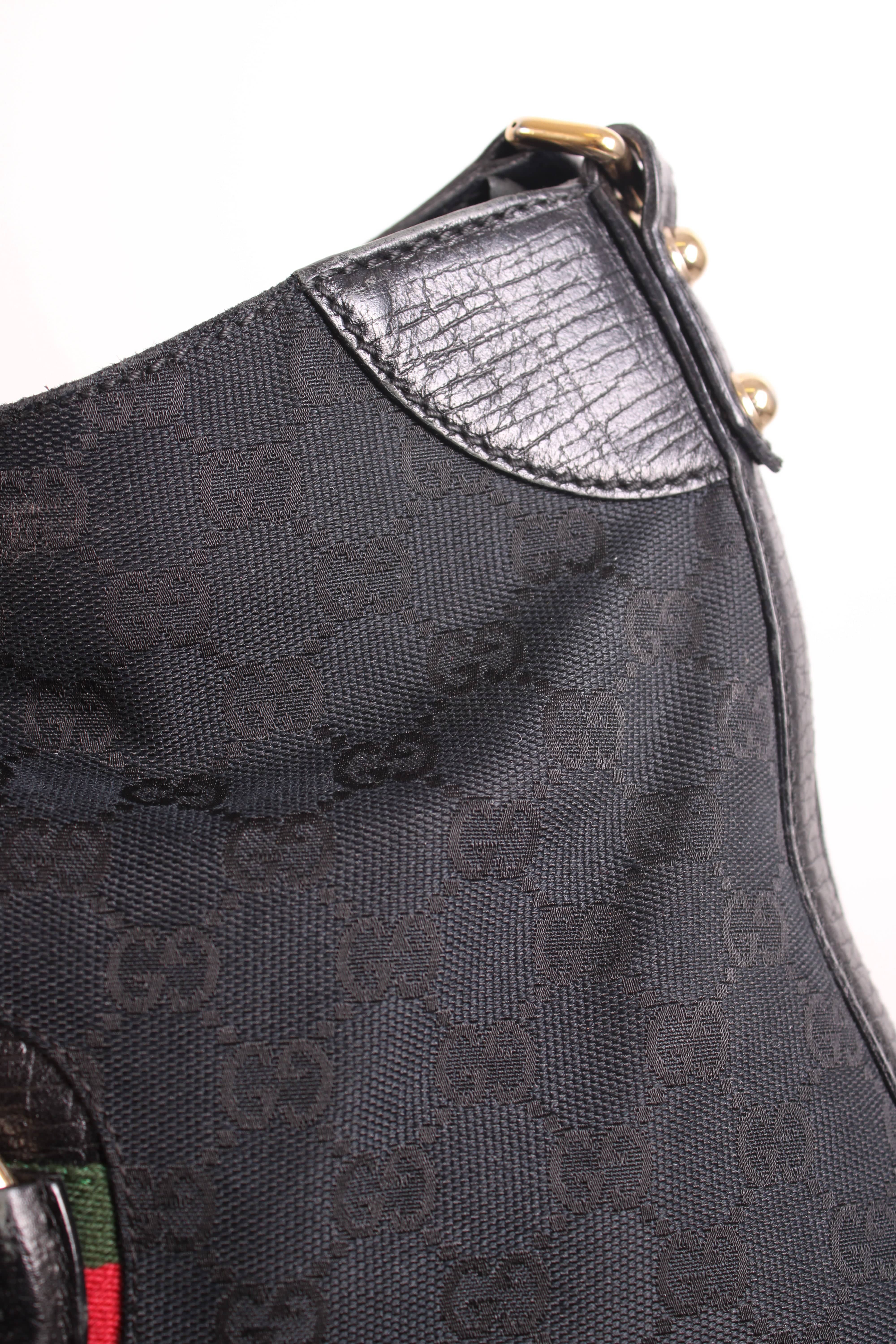 Gucci Gucci GG Horesbit Hasler Hobo Bag Black