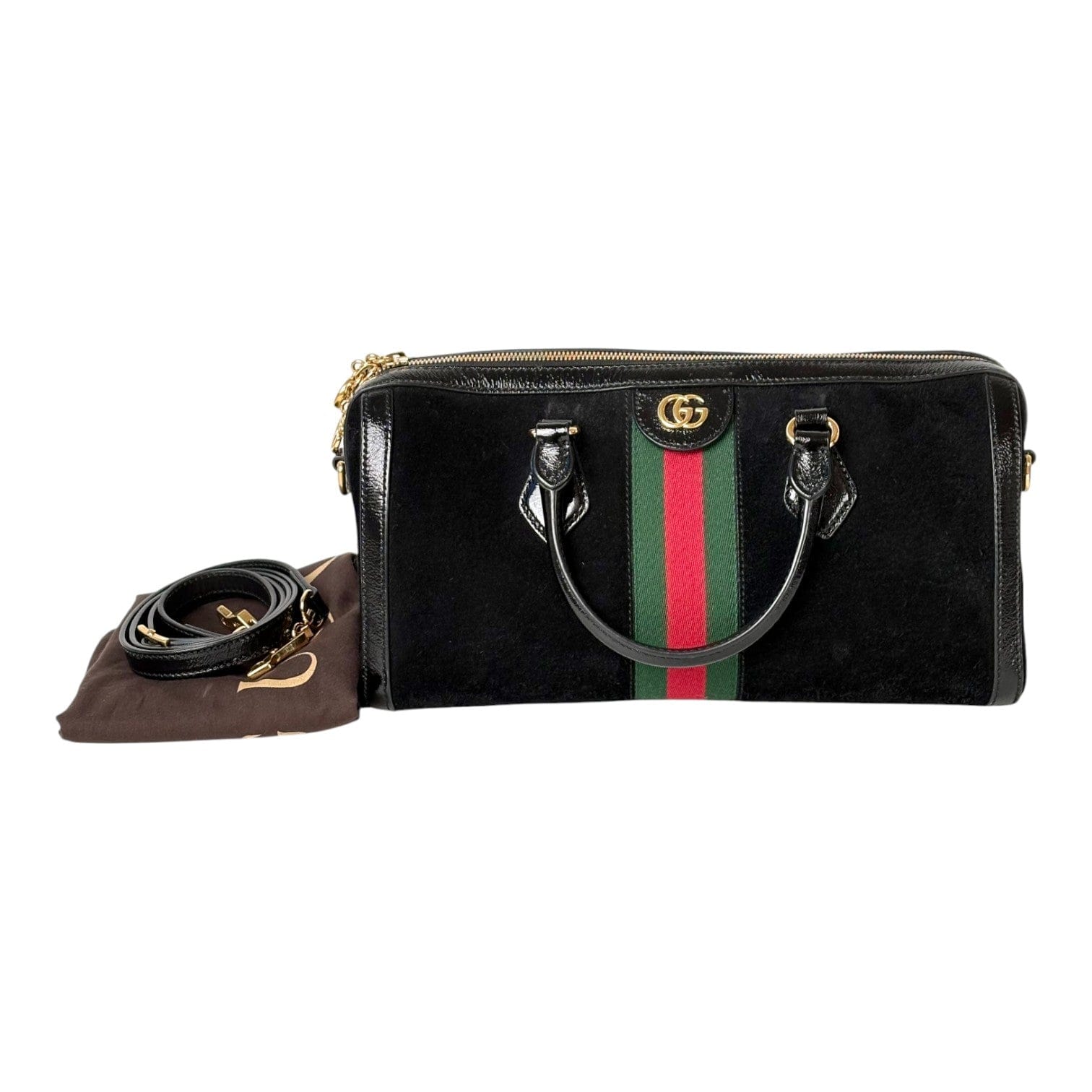 Gucci Gucci GG Medium Ophidia Suede Shoulder Bag