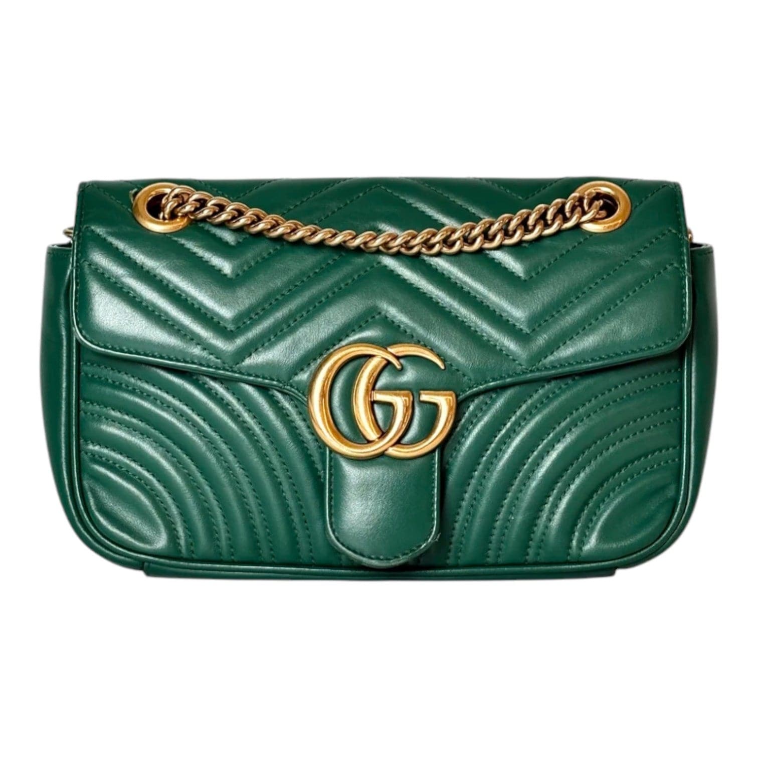 Gucci Gucci Green Marmont Medium Bag