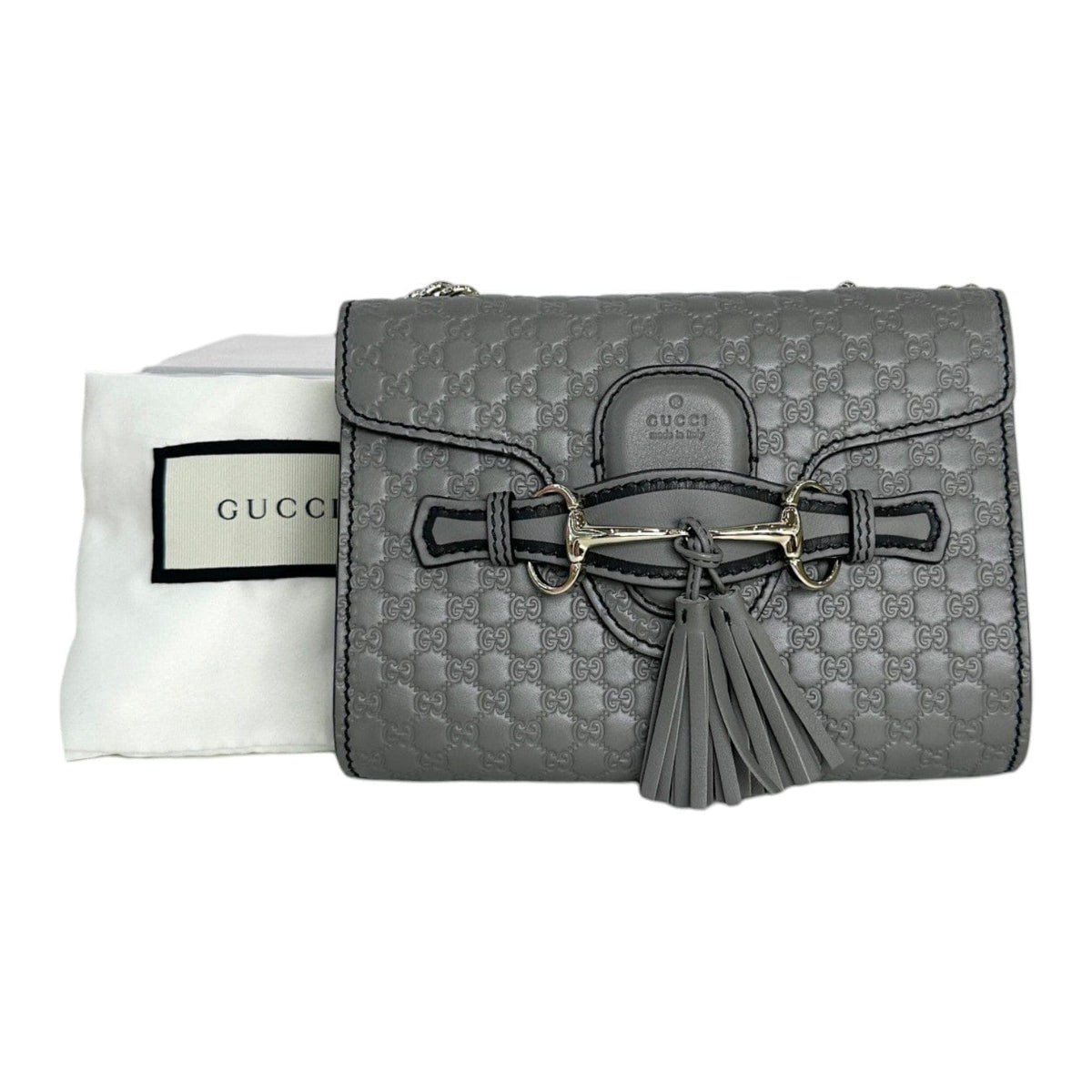 Gucci Gucci Grey Guccissima Bag