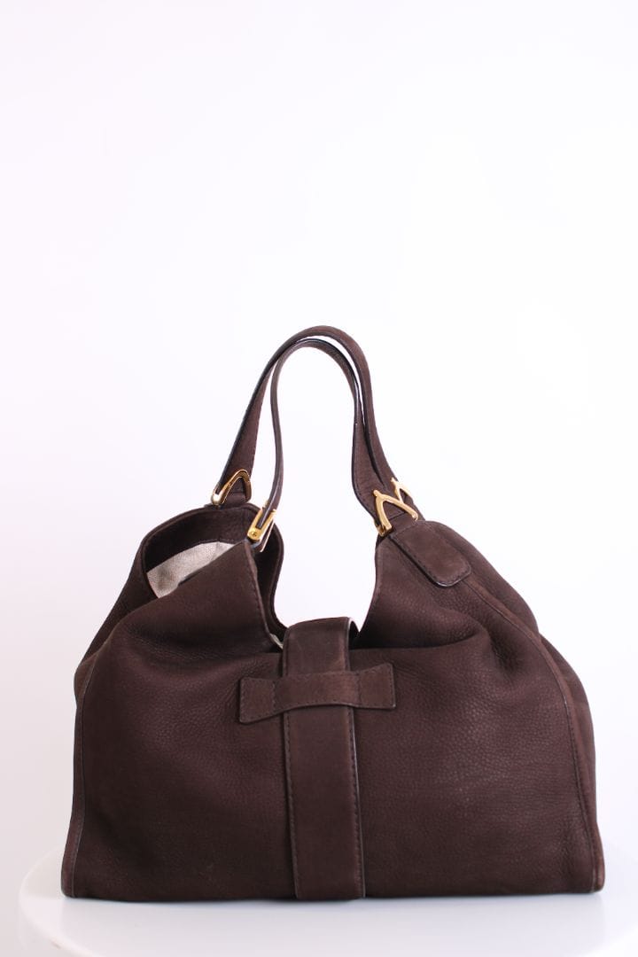 Gucci Gucci Stirup hobo bag brown suede