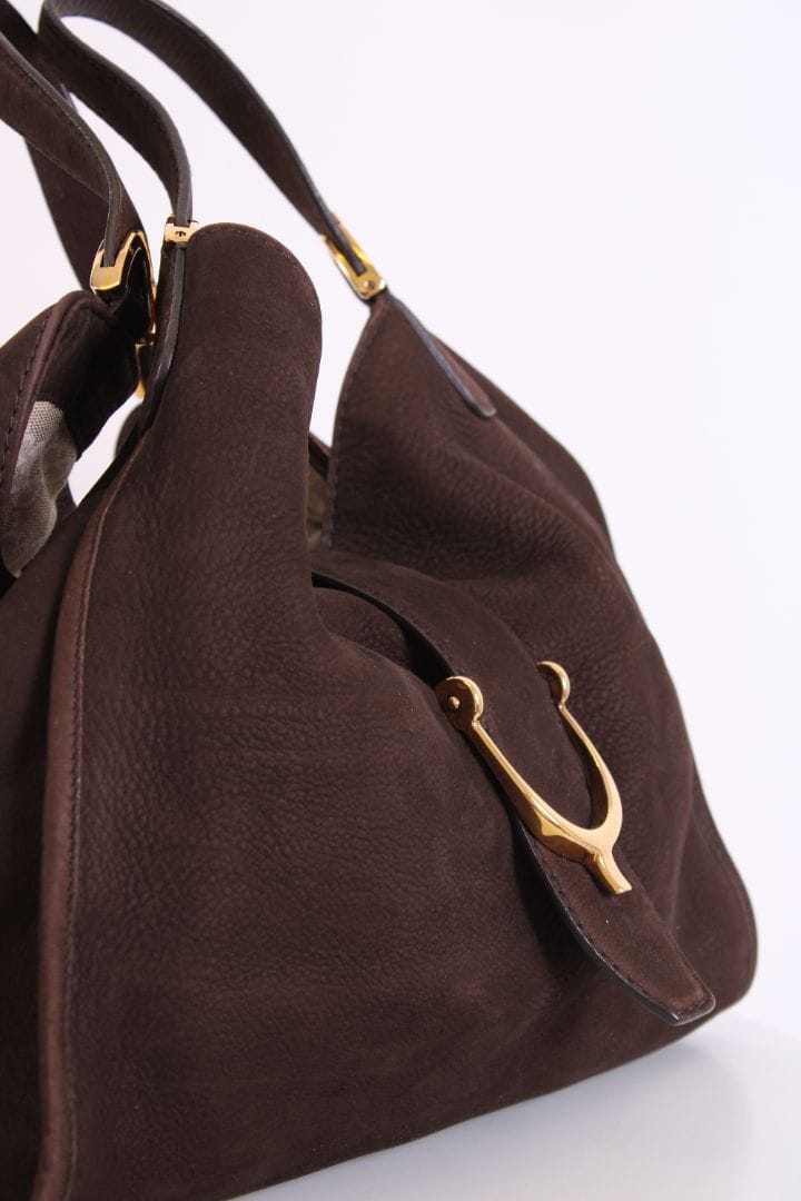 Gucci Gucci Stirup hobo bag brown suede