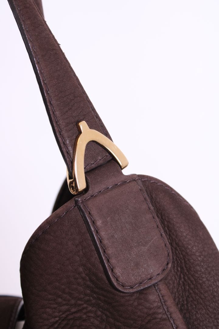 Gucci Gucci Stirup hobo bag brown suede