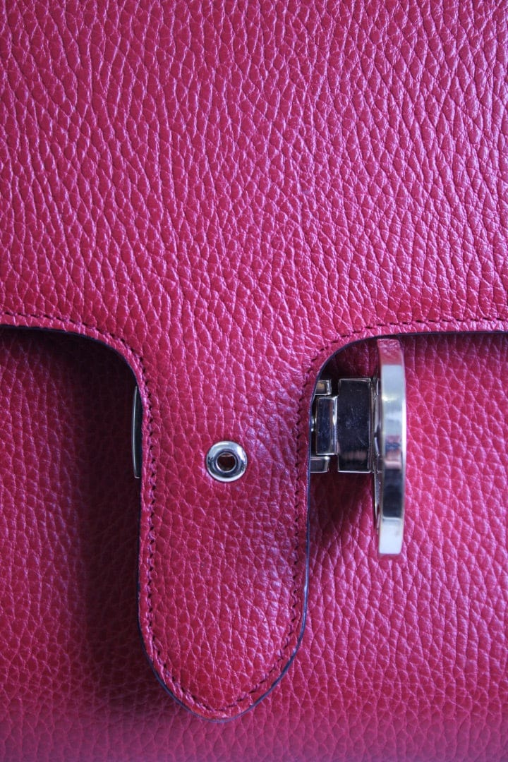Gucci Red Gucci Medium Interlocking G, Top Handle Bag