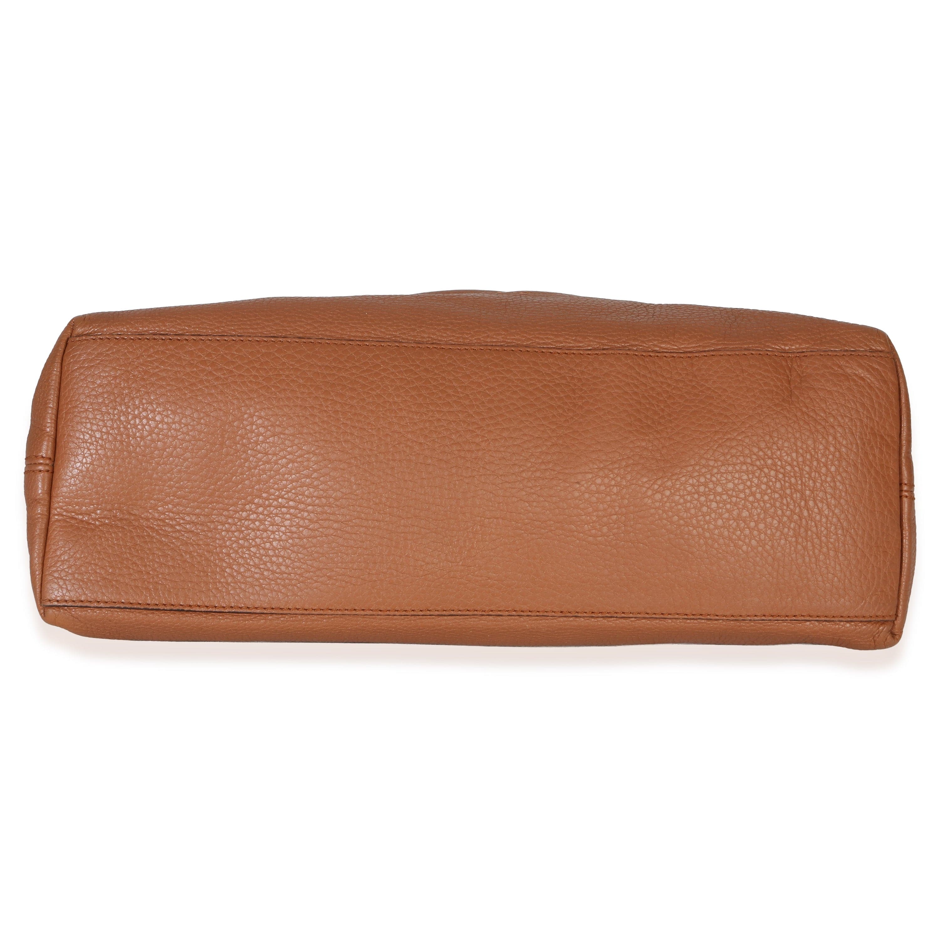 Gucci Brown Pebbled Calfskin Medium Soho Chain Tote