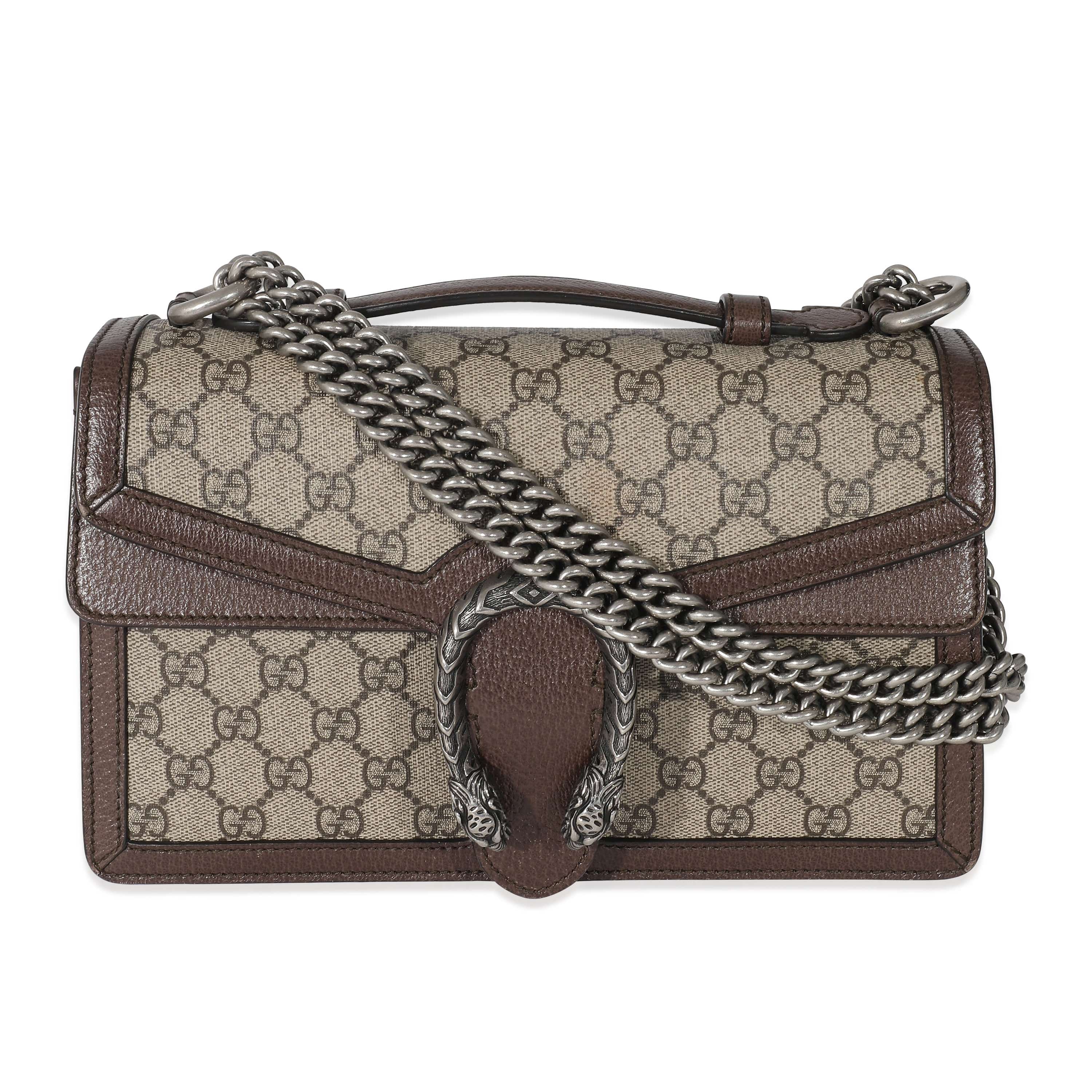 Gucci Gucci Beige GG Supreme Canvas Small Dionysus Top Handle Bag