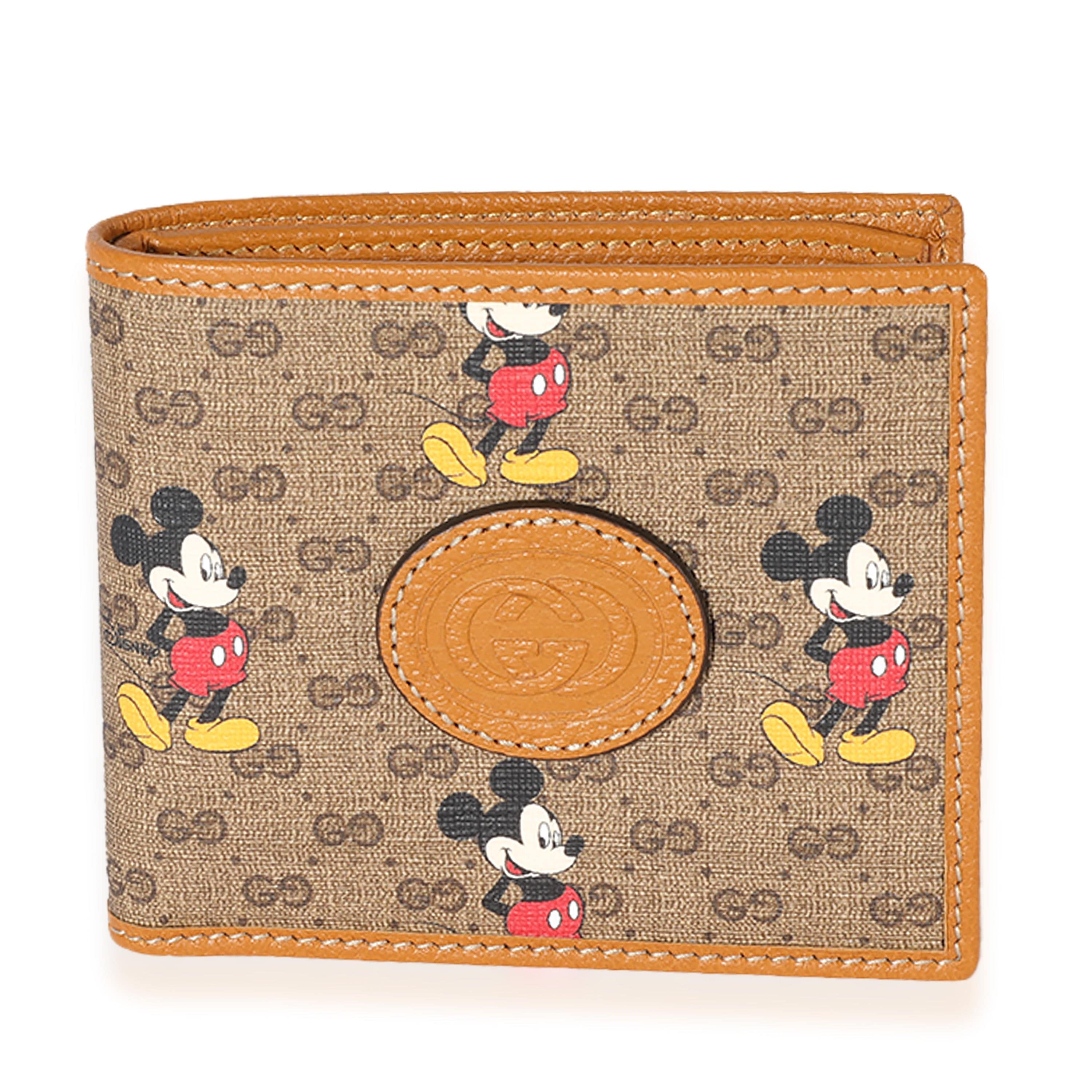 Gucci Gucci x Disney Vintage GG Supreme Mickey Mouse Bifold Wallet