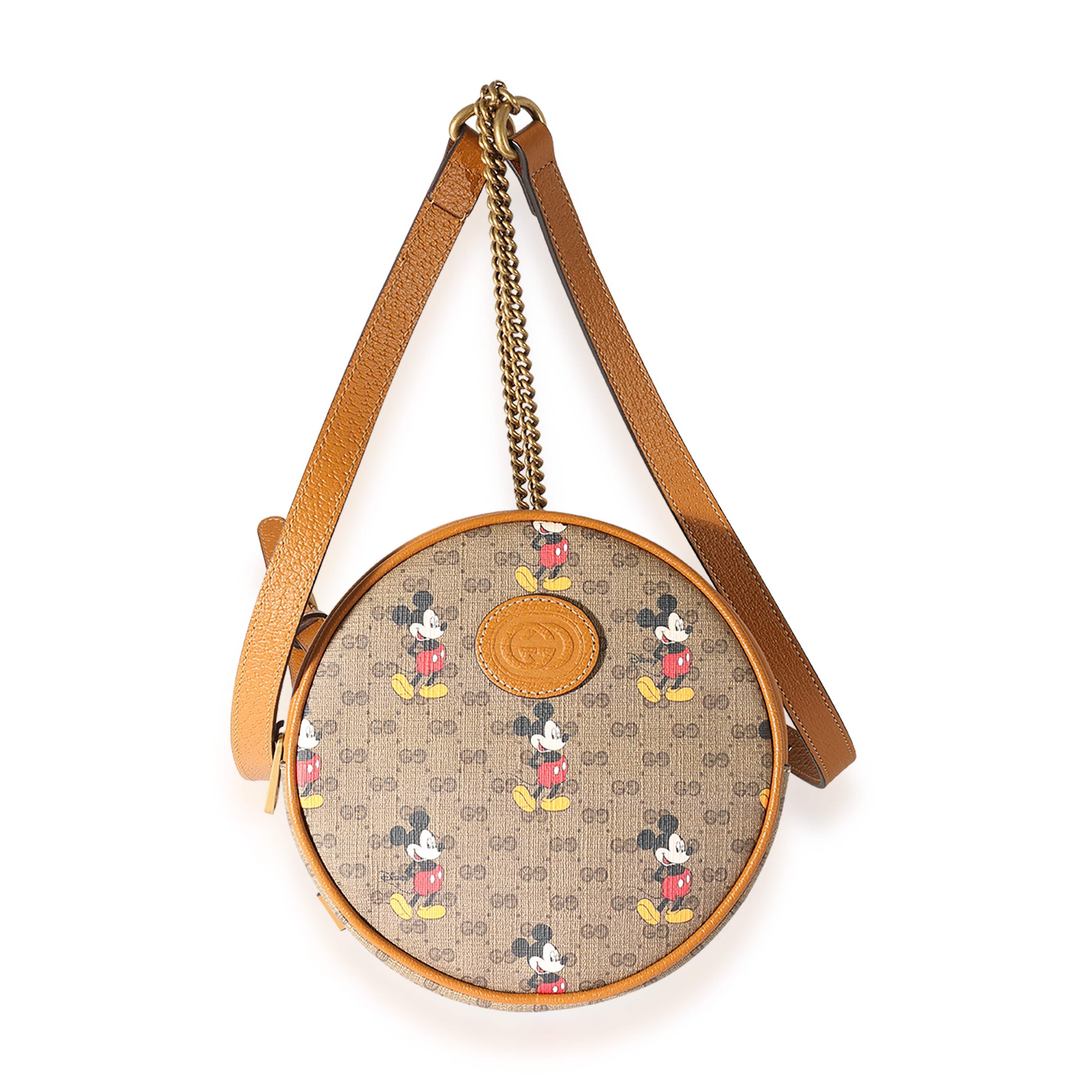 Gucci Gucci x Disney Vintage GG Supreme Mickey Mouse Mini Round Backpack