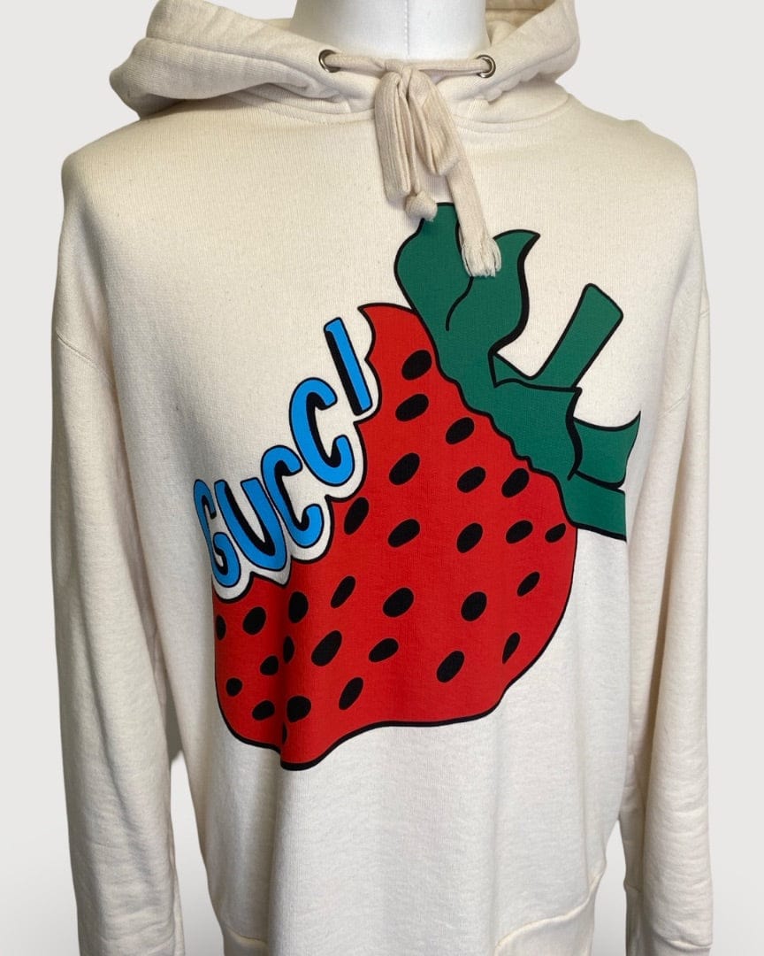 Gucci Cream Gucci Hoodie, M