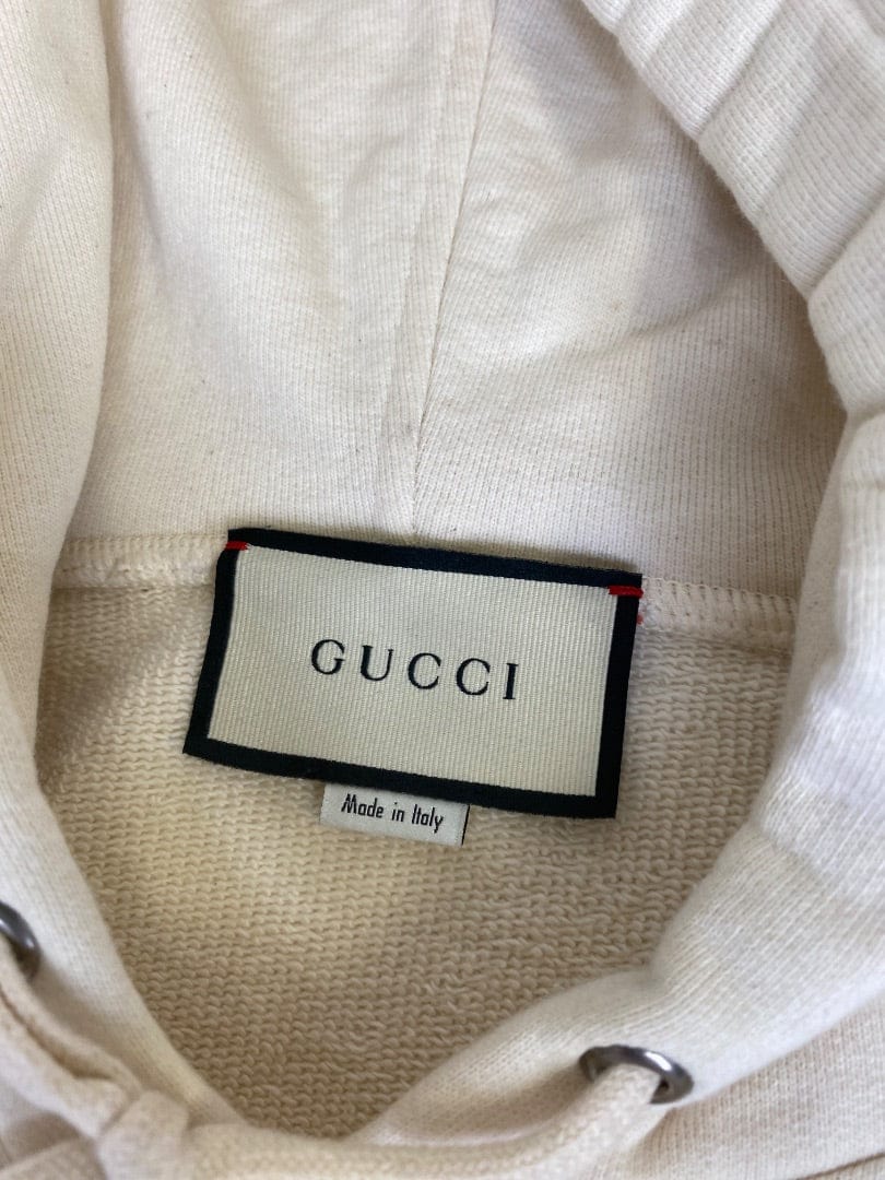 Gucci Cream Gucci Hoodie, M