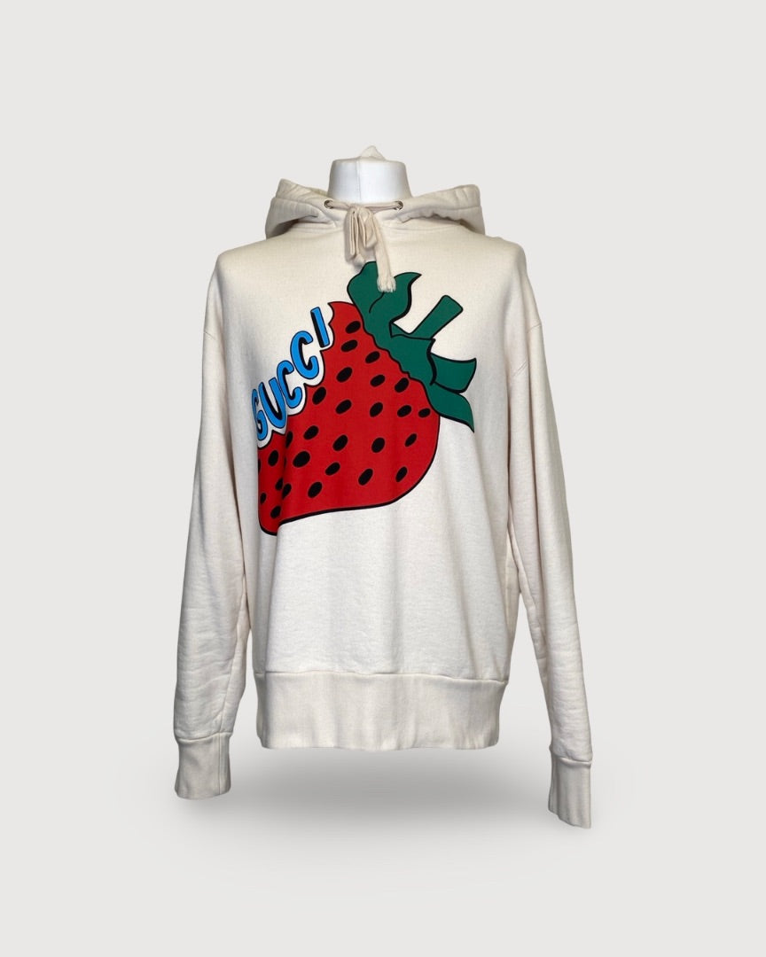 Gucci Cream Gucci Hoodie, M