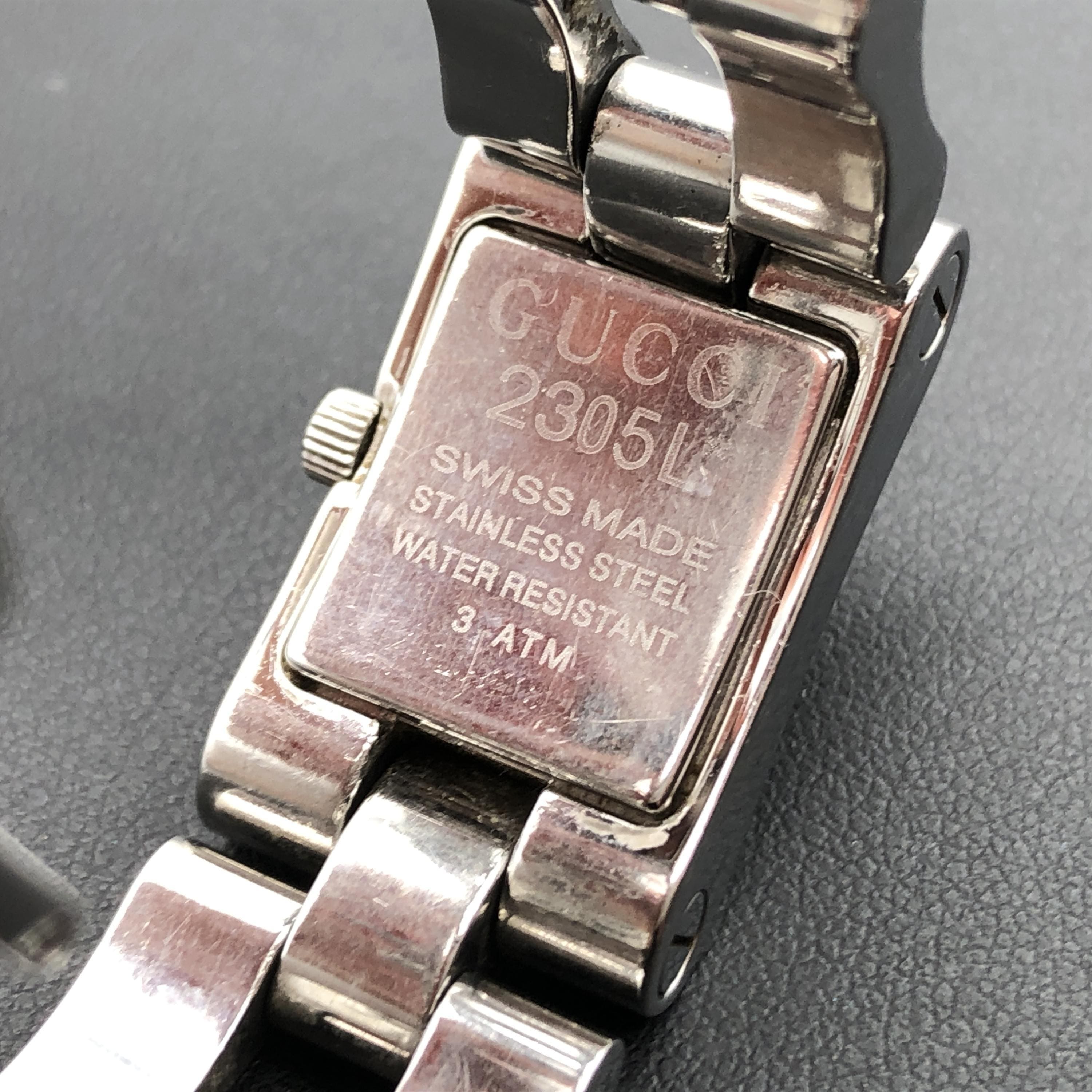 Gucci Gucci Black Dial Watch, Quartz, Water Resistant, Stainless Steel ALC3358