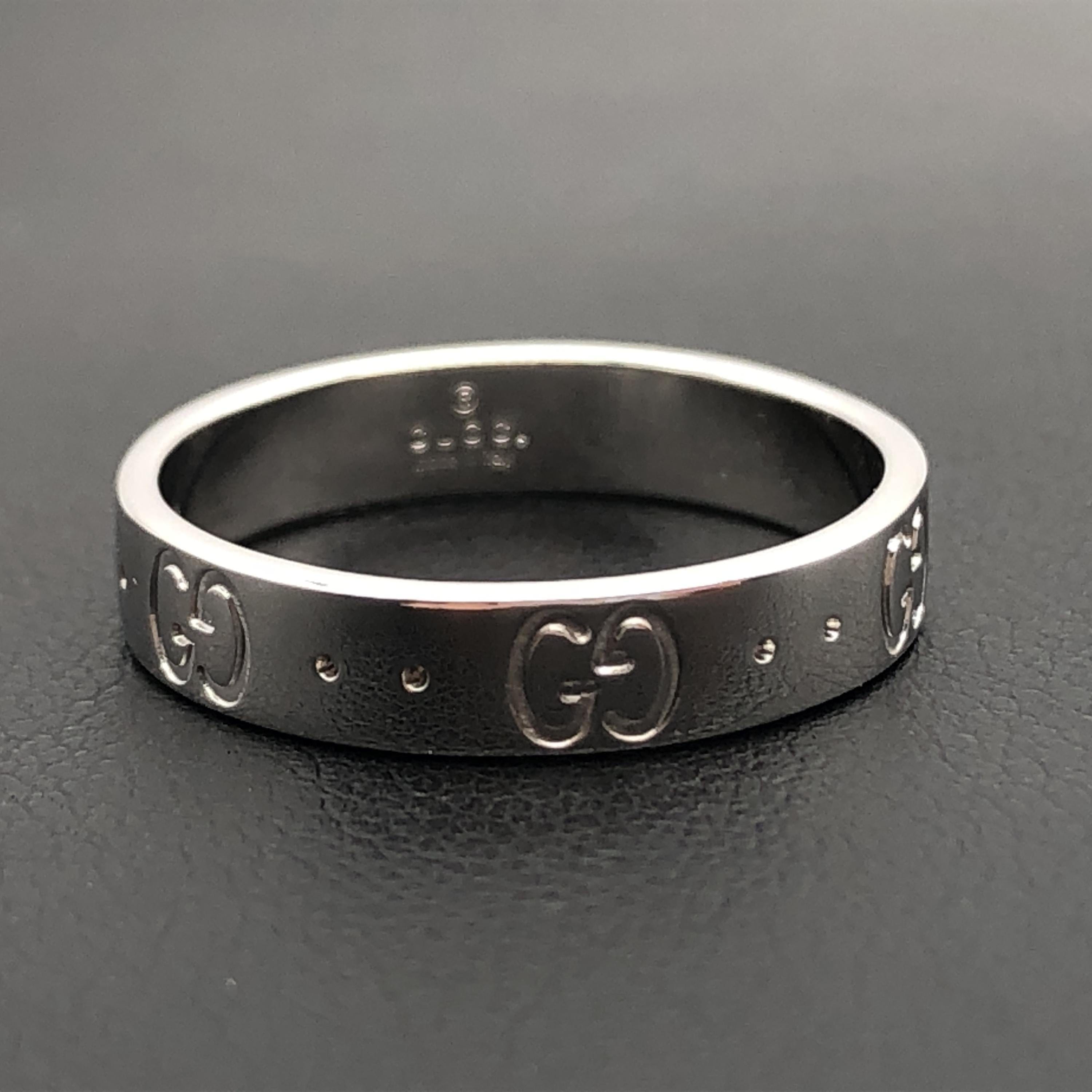 Gucci Gucci Icon Ring, WG750, 3.5g, US Size 6.5 ALC3300