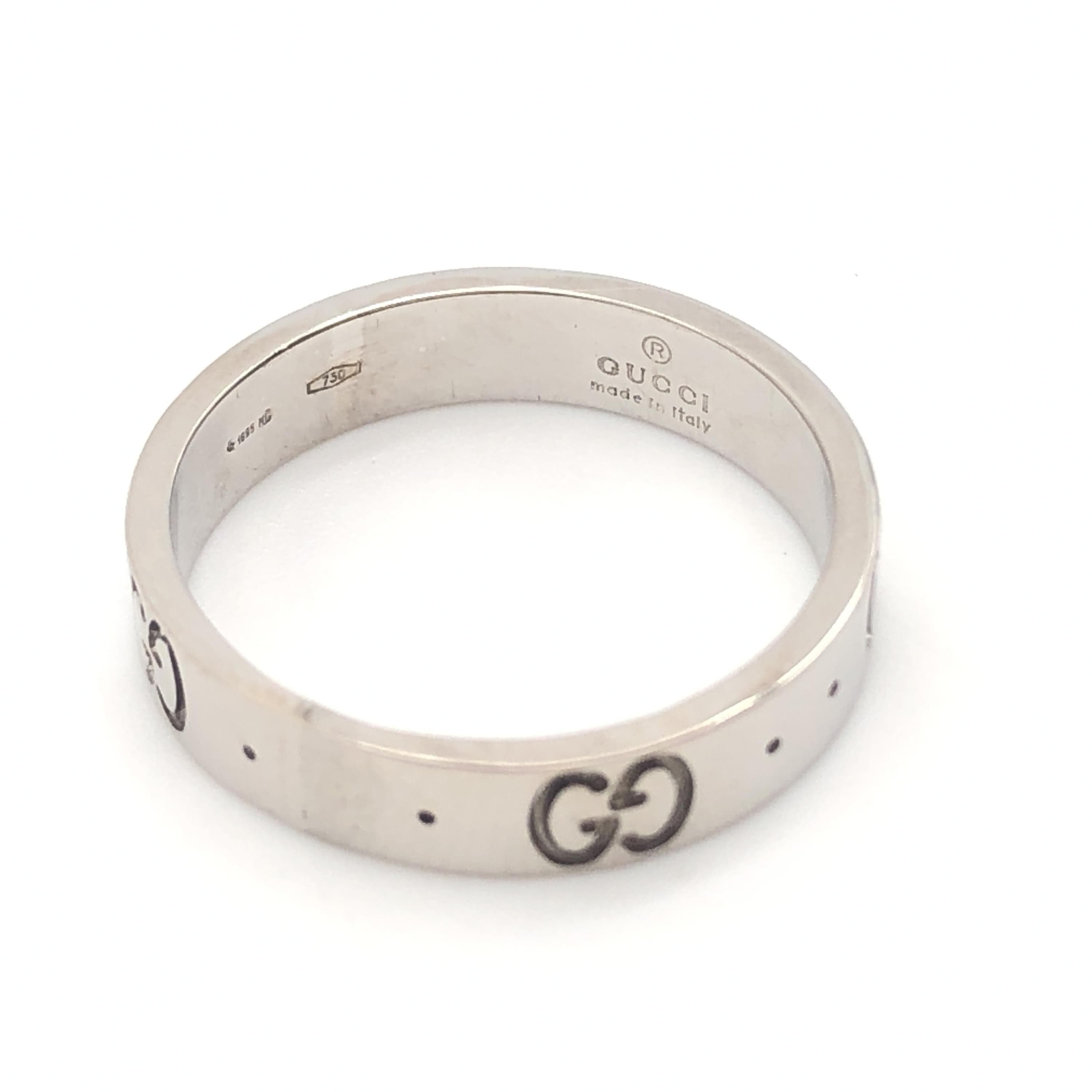 Gucci Gucci Icon Ring, WG750, 3.6g, US Size 6 ALC3289