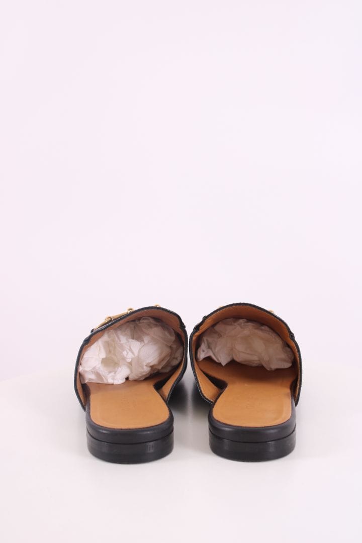 Gucci Gucci Prince Town Leather Mules Black 38