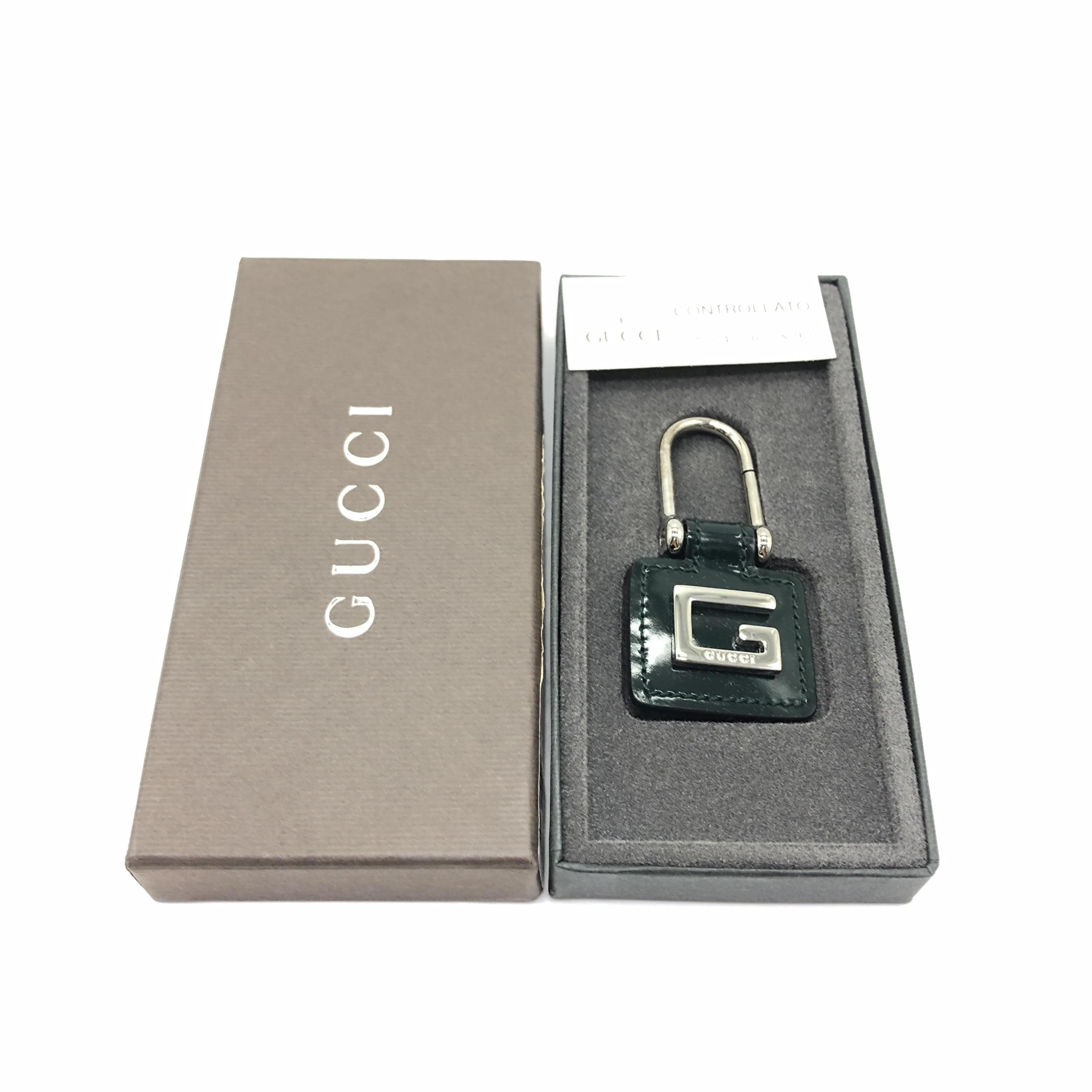 Gucci Gucci Leather Keyring With G Logo Design C337916