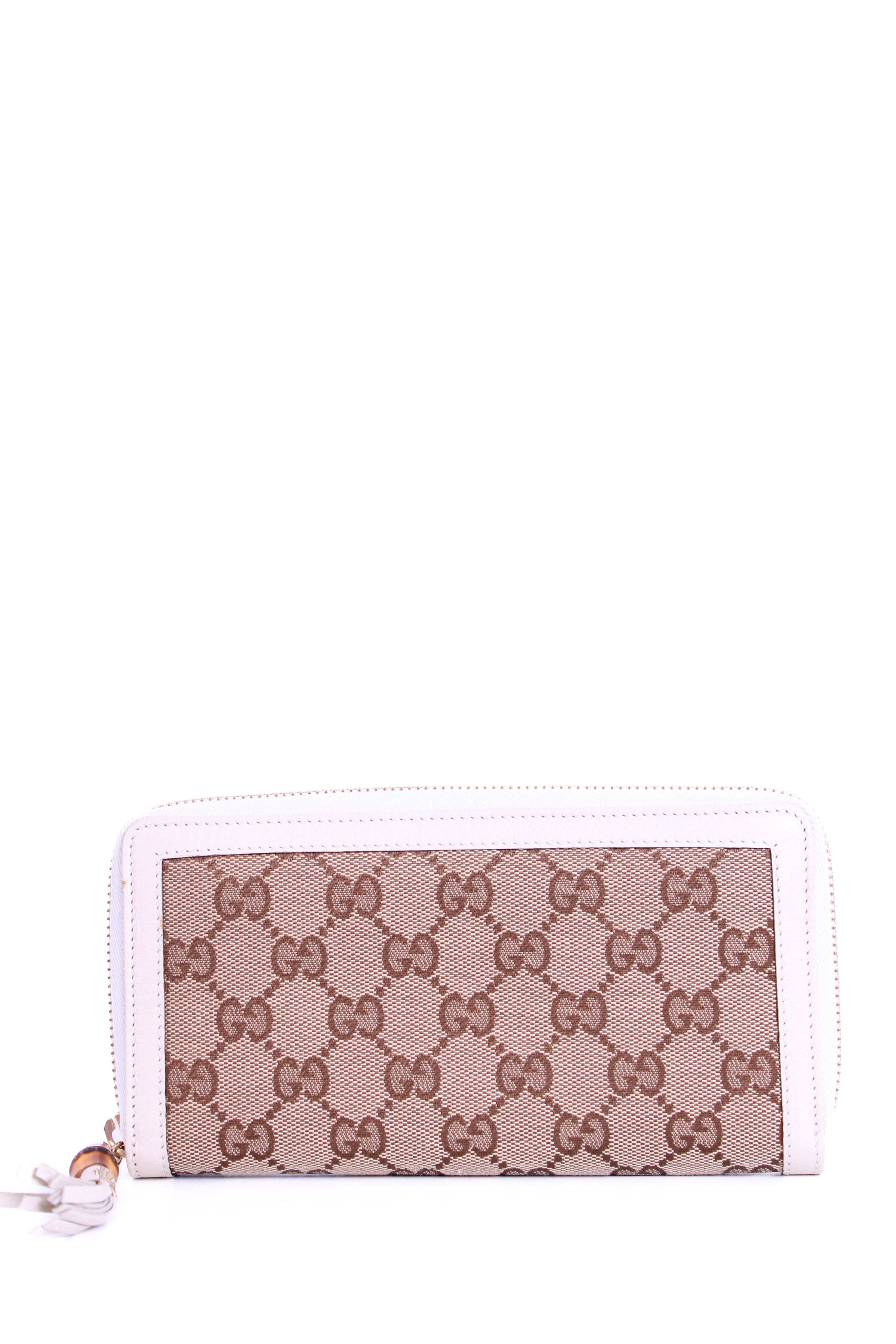 Gucci Gucci Purse With Bamboo Tassel Zip Brown Monogram