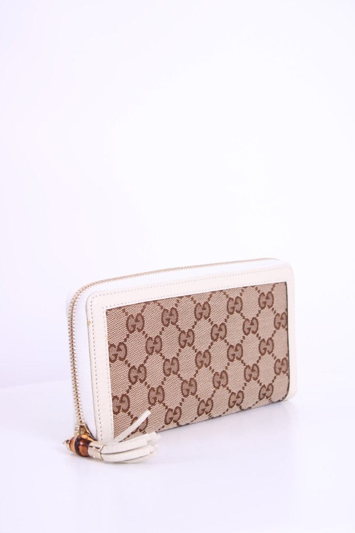 Gucci Gucci Purse With Bamboo Tassel Zip Brown Monogram