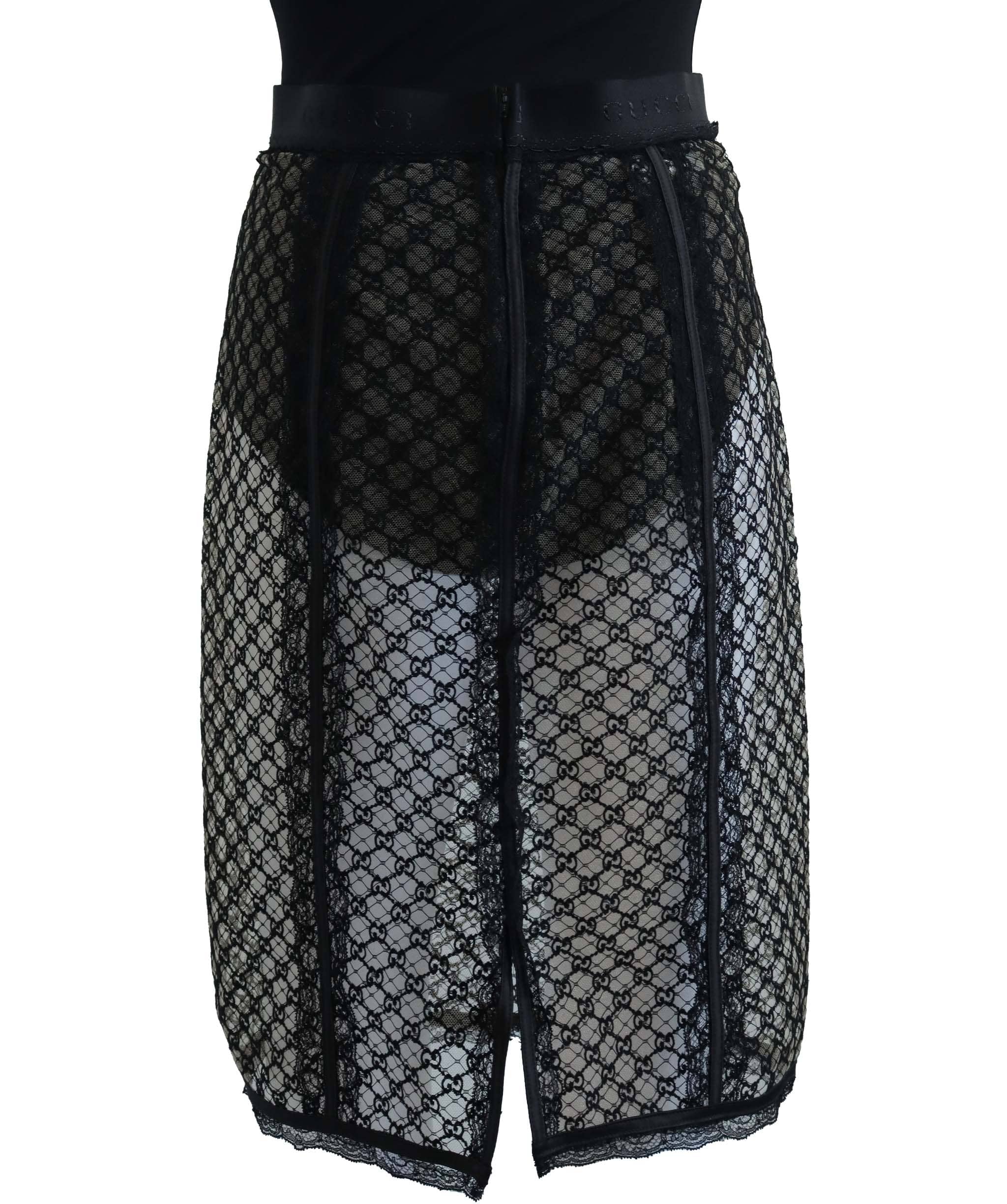 Gucci GUCCI BLACK MIDI SKIRT BLACK SIZE S ASC7256