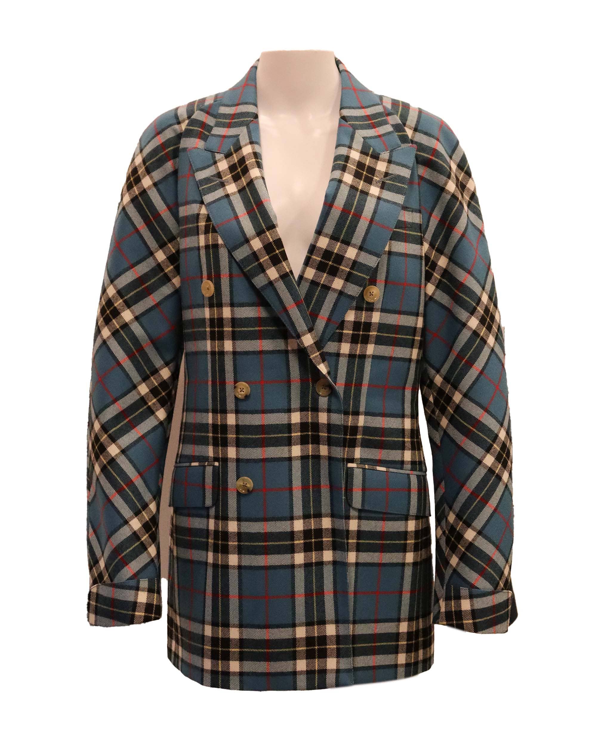 Gucci GUCCI Blue tartan jacket AGC2344