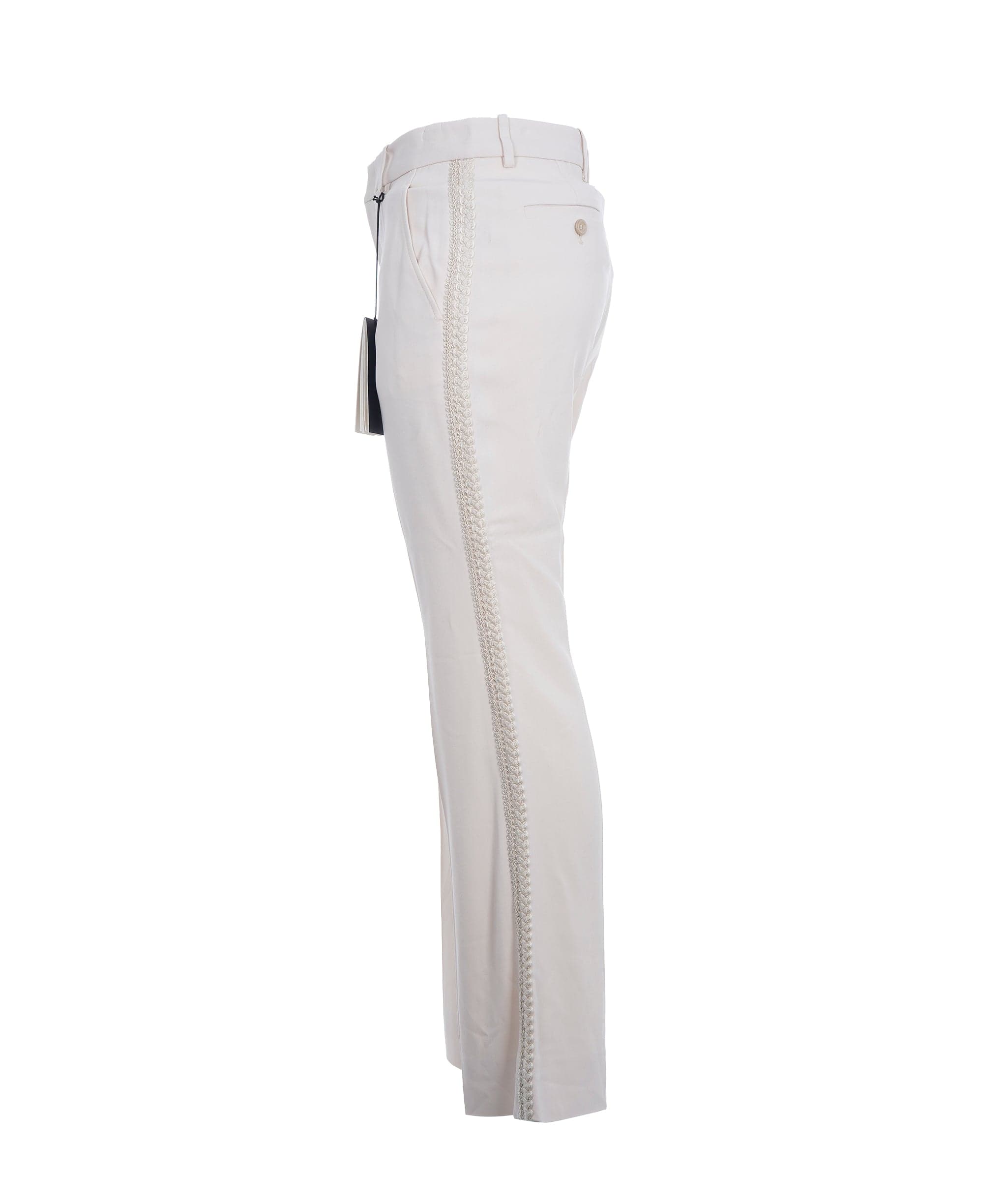 Gucci Gucci Cream Lace Detailed Trousers  ALC2686