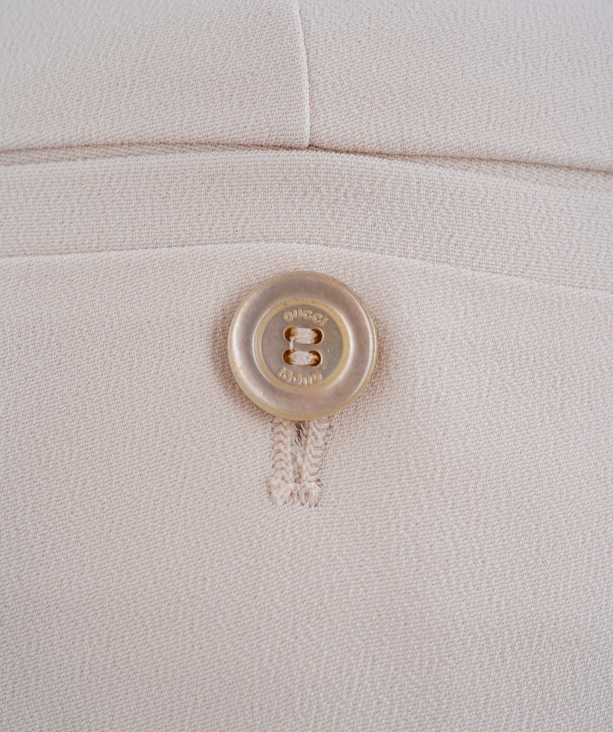 Gucci Gucci Cream Lace Detailed Trousers  ALC2686