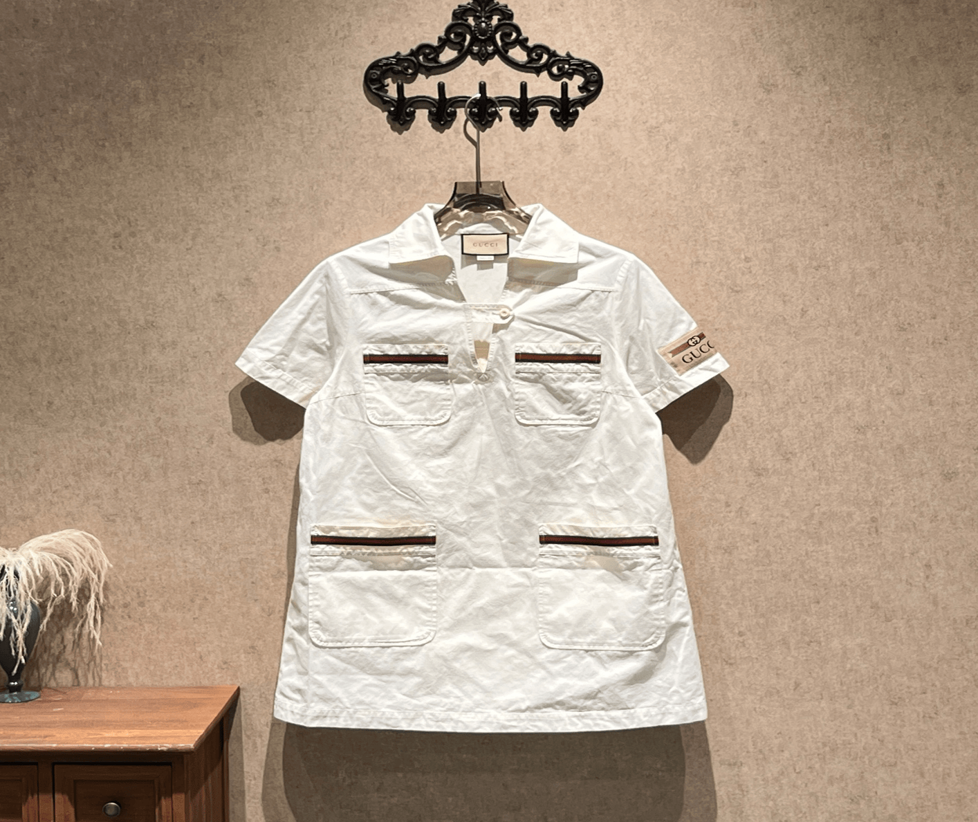 Gucci Gucci off-white logo dress / size S / 99% new / 42628 SGC42628