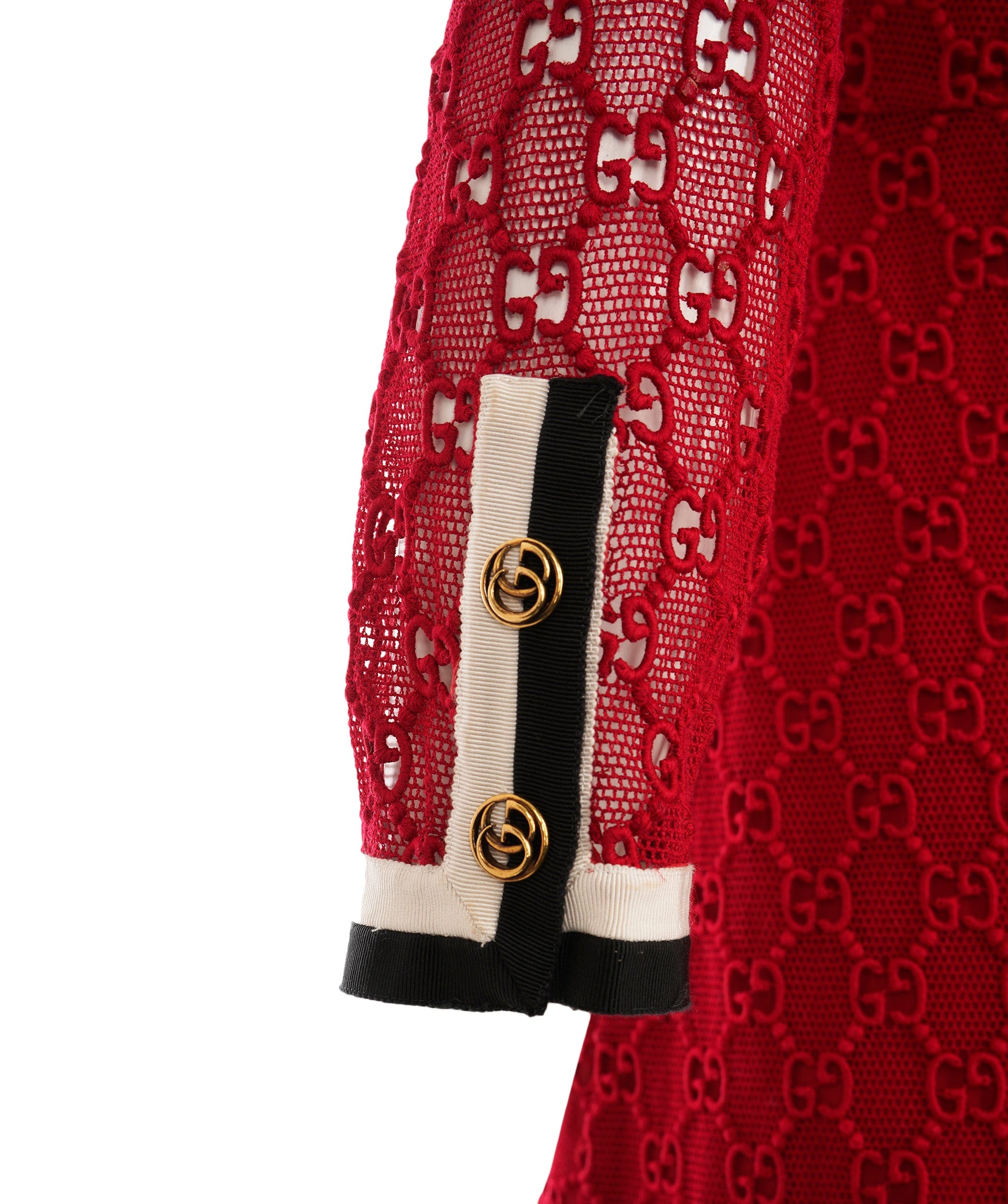 Gucci Gucci – Signature GG Monogram Jacquard Red Knit Dress ALC2424