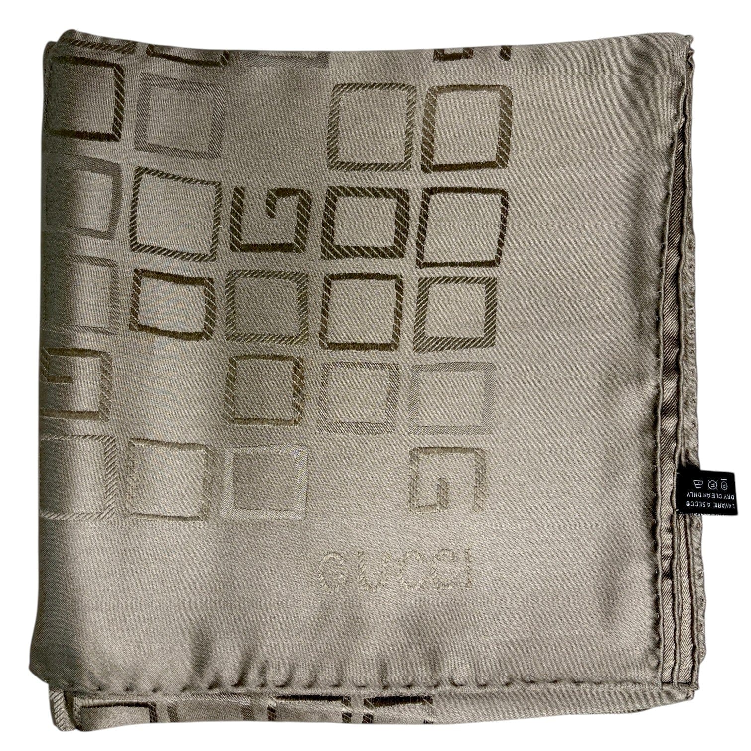 Gucci Gucci Champagne Gold Silk Scarf