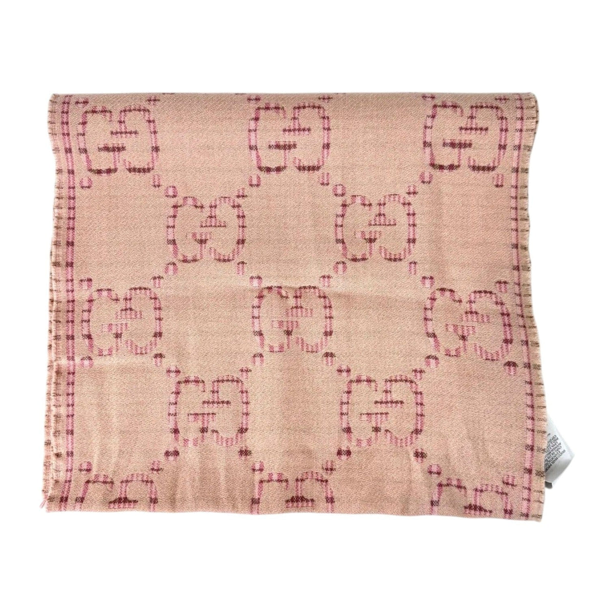 Gucci Gucci Pink Long Wool Scarf