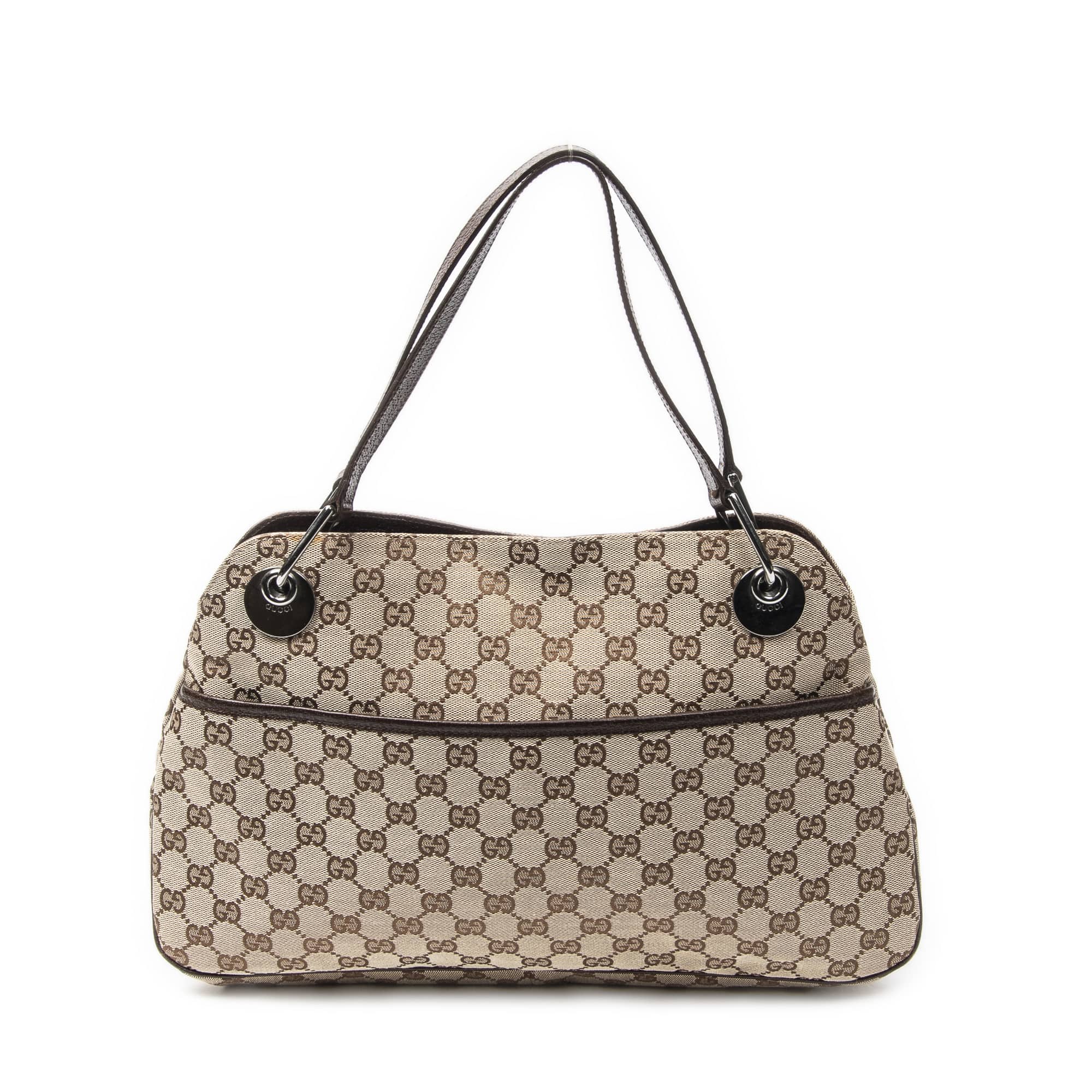 Gucci Gucci Beige/Brown Canvas Medium Eclipse Tote ABC4572