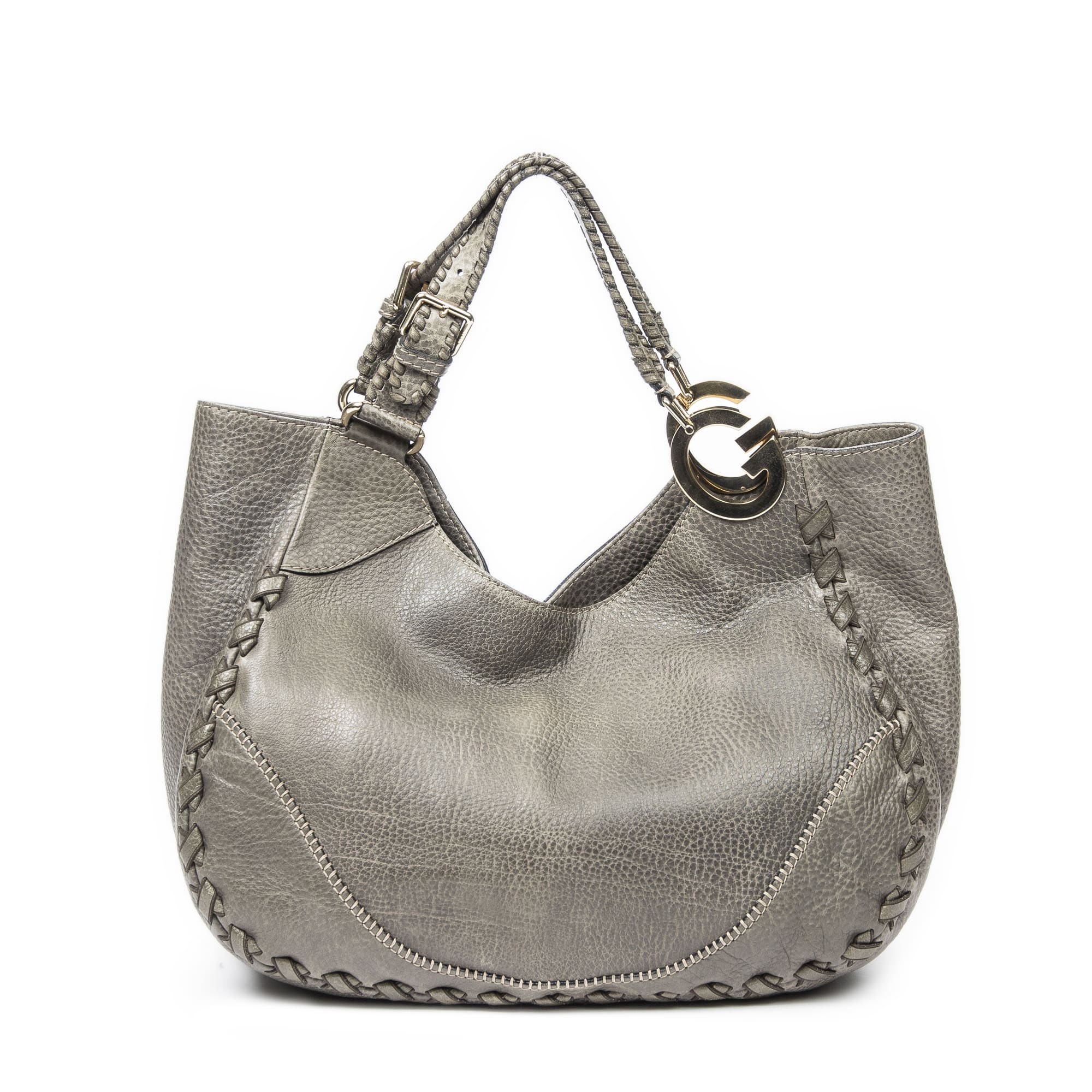 Gucci Gucci Grey Calf Leather Charlotte Hobo ABB3683