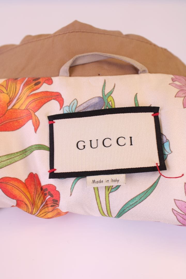 Gucci Gucci Pearl Button Trench Beige L