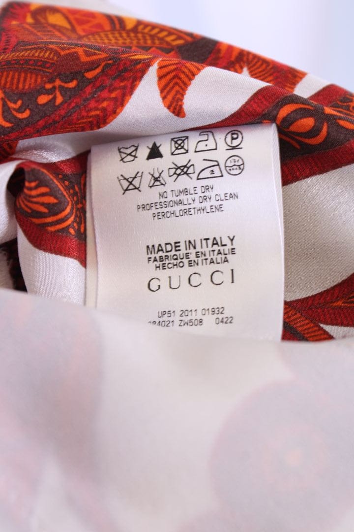 Gucci Gucci Print Trousers White/ Orange M