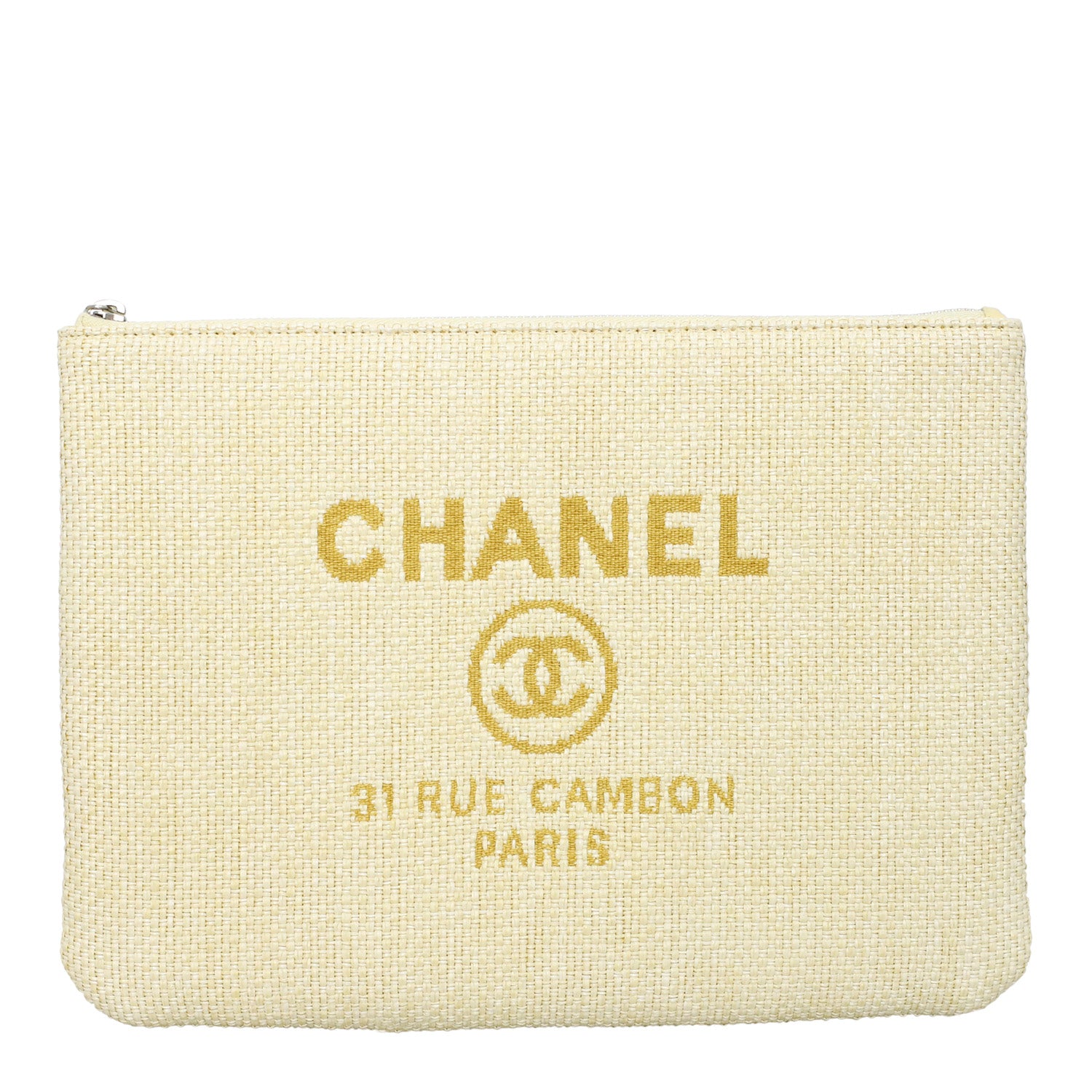 Chanel Raffia Deauville O Case Clutch Bag CHA11714B