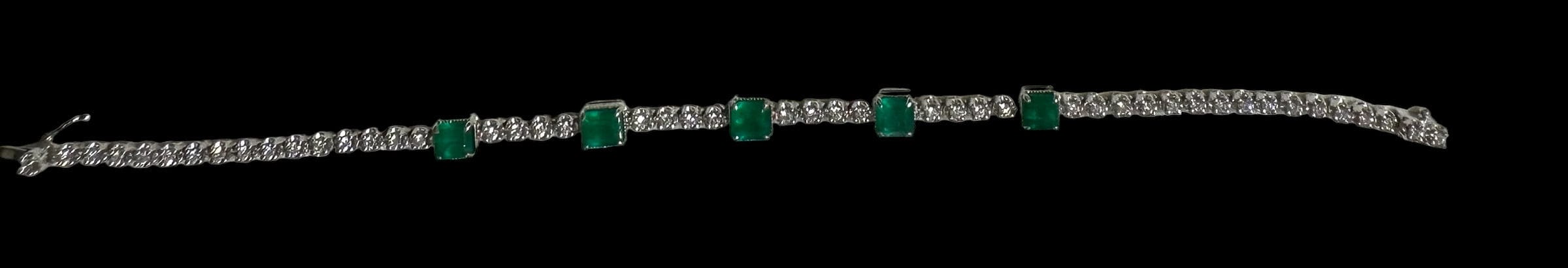 GX Emerald & Diamond Tennis Bracelet