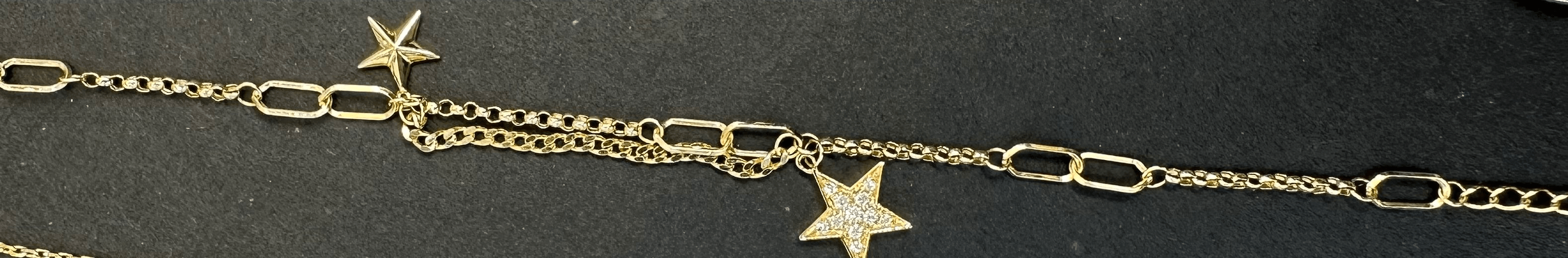 GX Star & Diamond Bracelet set in Yellow Gold