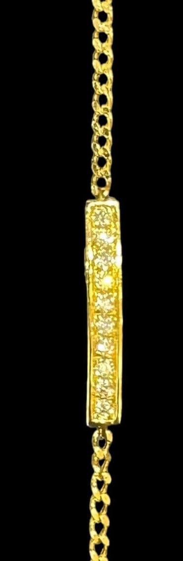 GX Yellow Gold with Bar of Diamonds bracelet