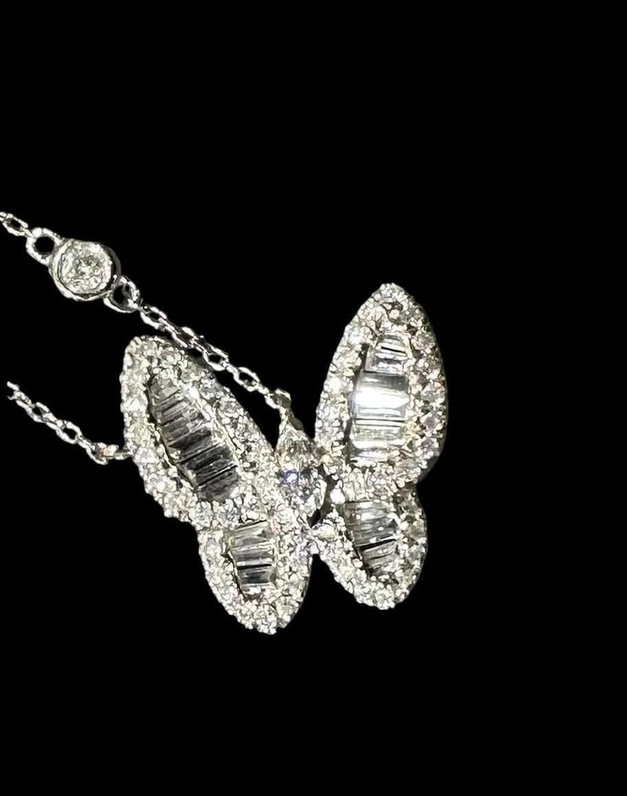 GX Diamond Butterfly Necklace
